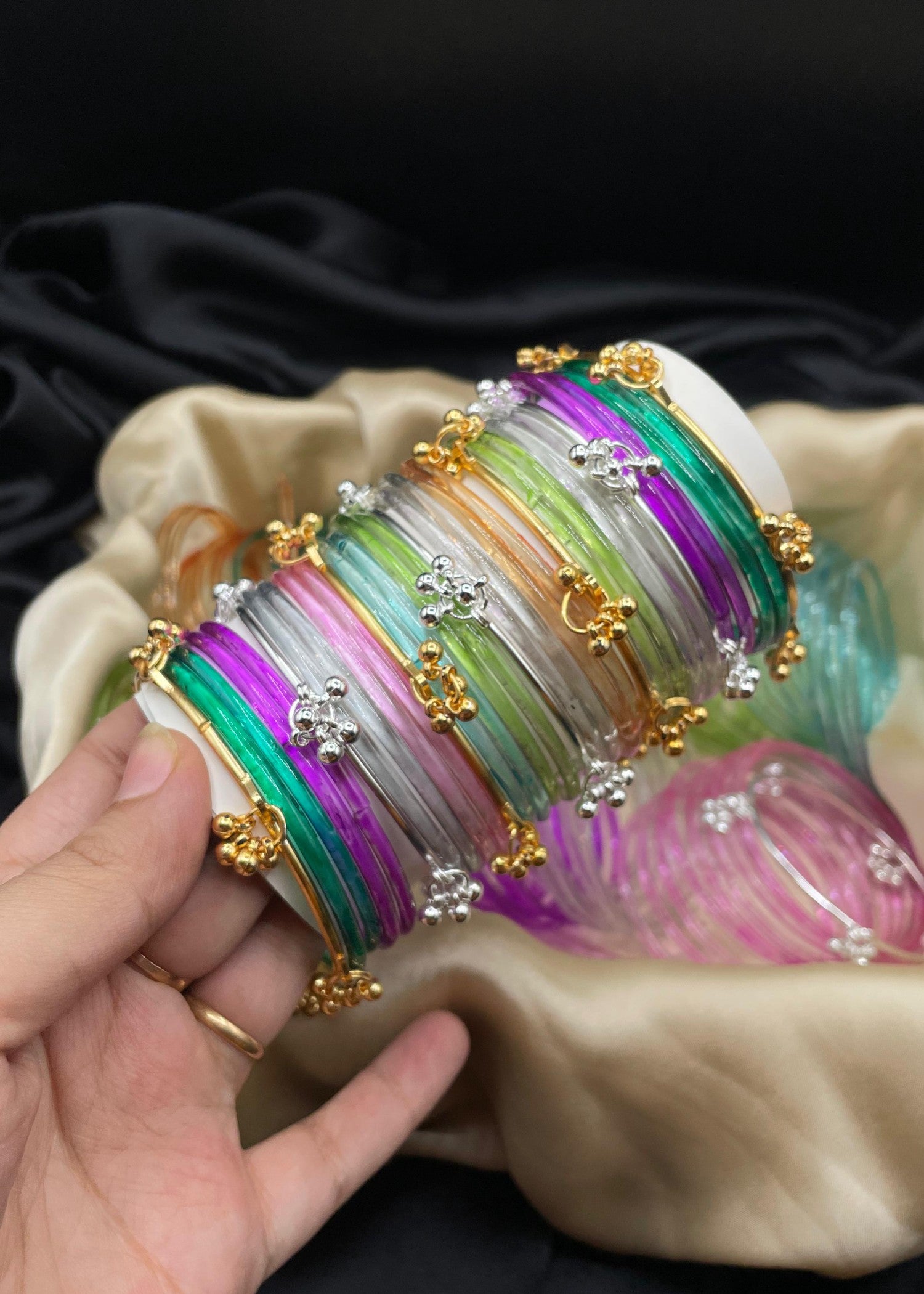 Bangles in Multi Color by - Trendy Women Bangles IAY8814
