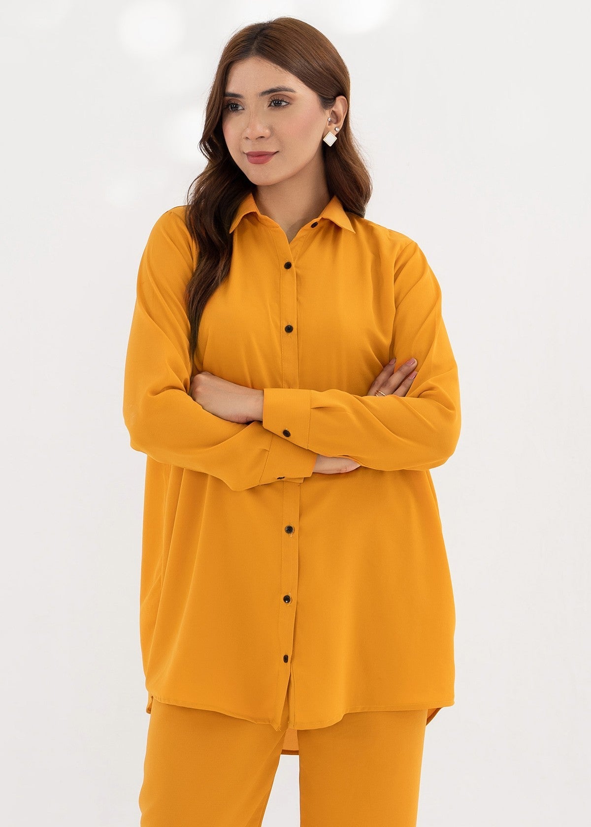 georgette Co Ord Sets in Mustard