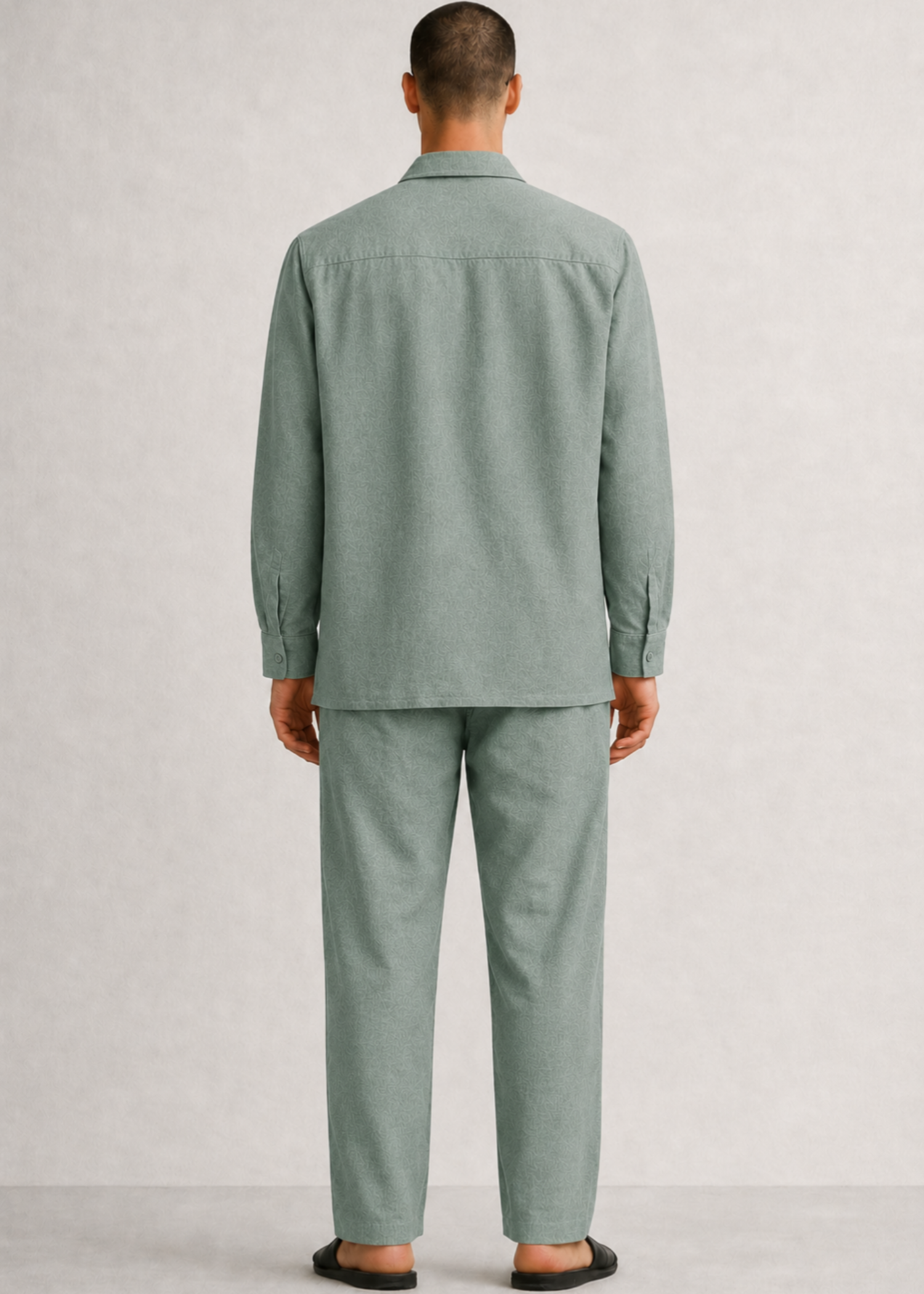 cotton linen Casual Shirt in Pistachio green