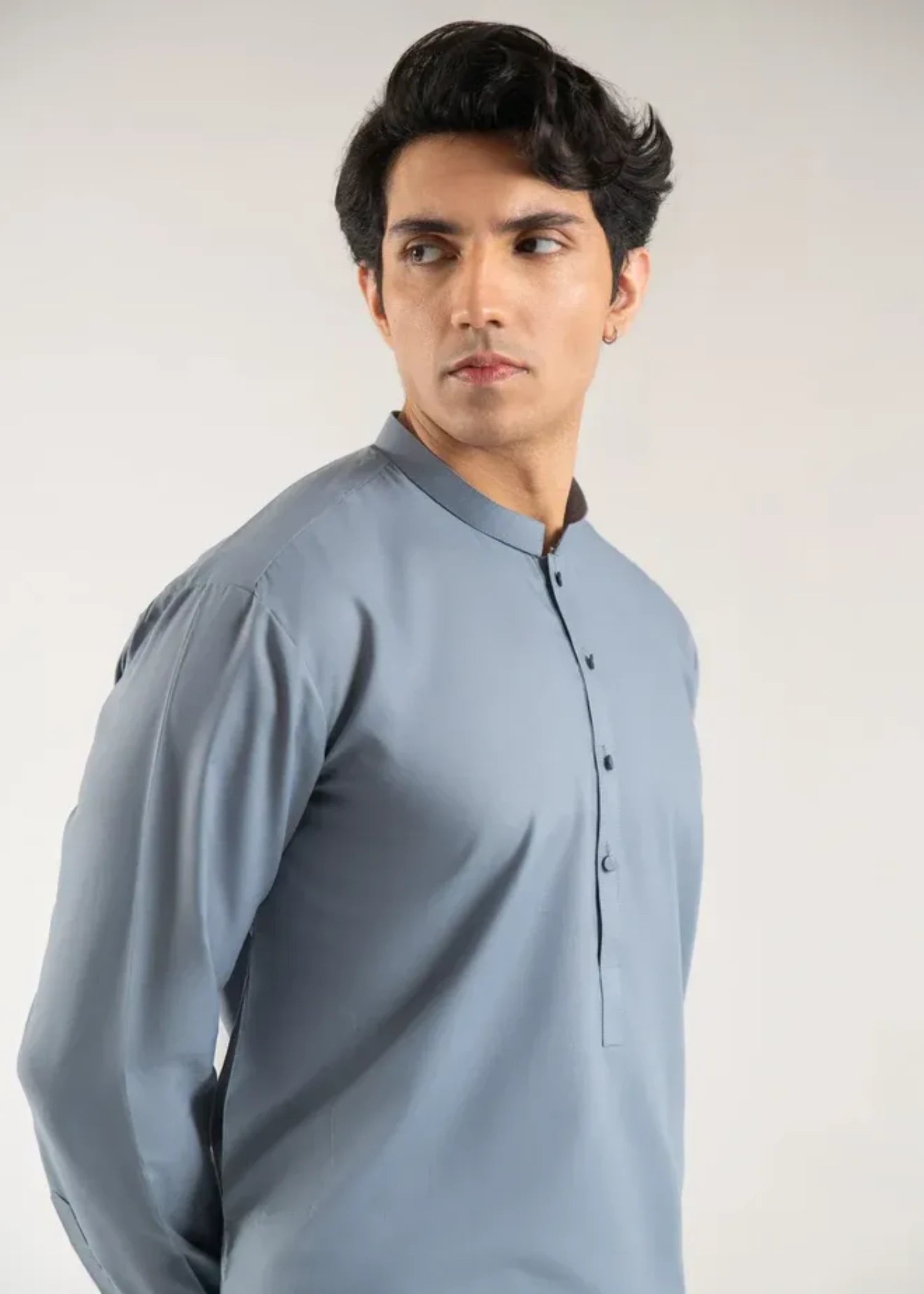 wash & wear Shalwar Kameez in Frost blue by Zarrar