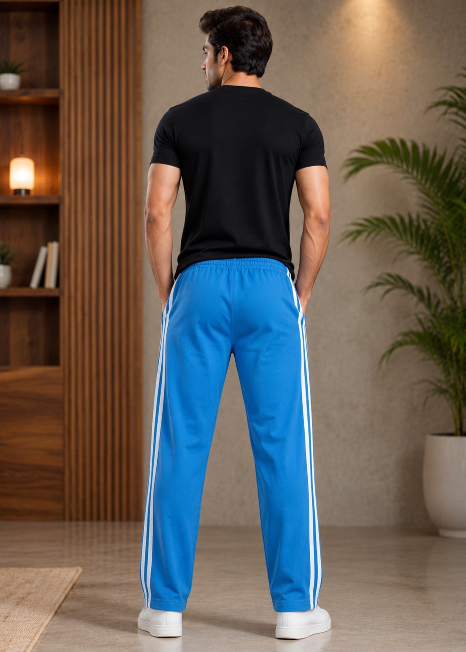 cotton Trousers in Azure