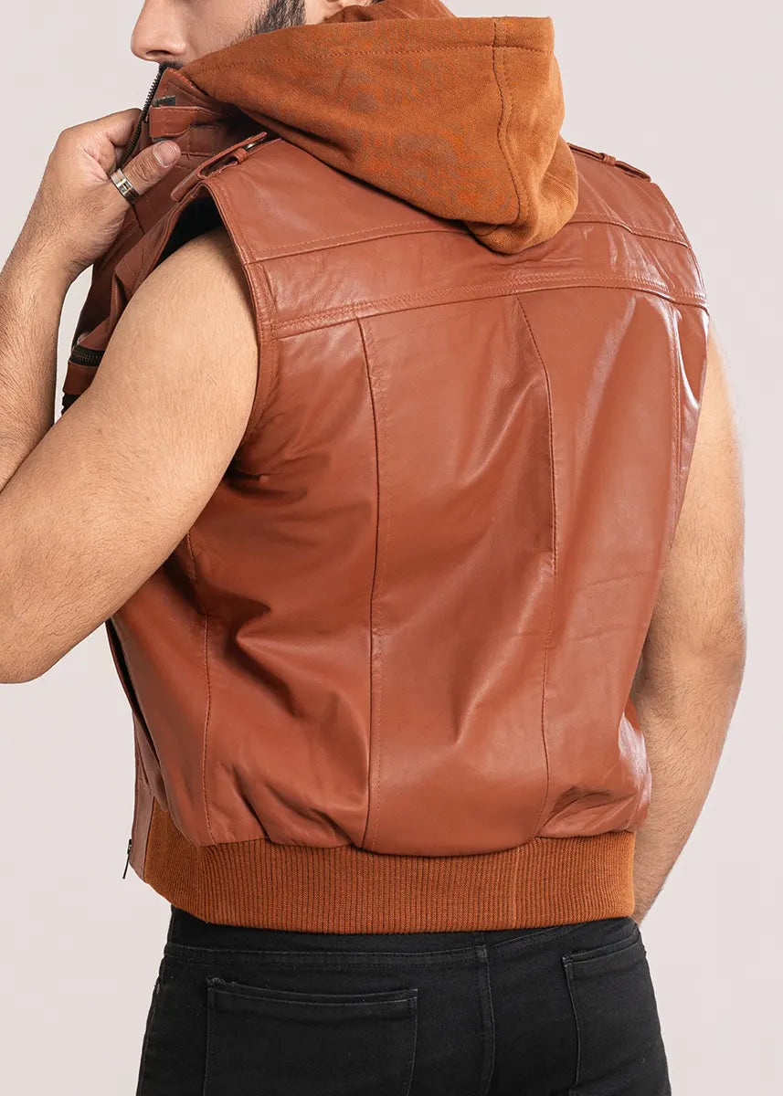 leather Jacket in Brown