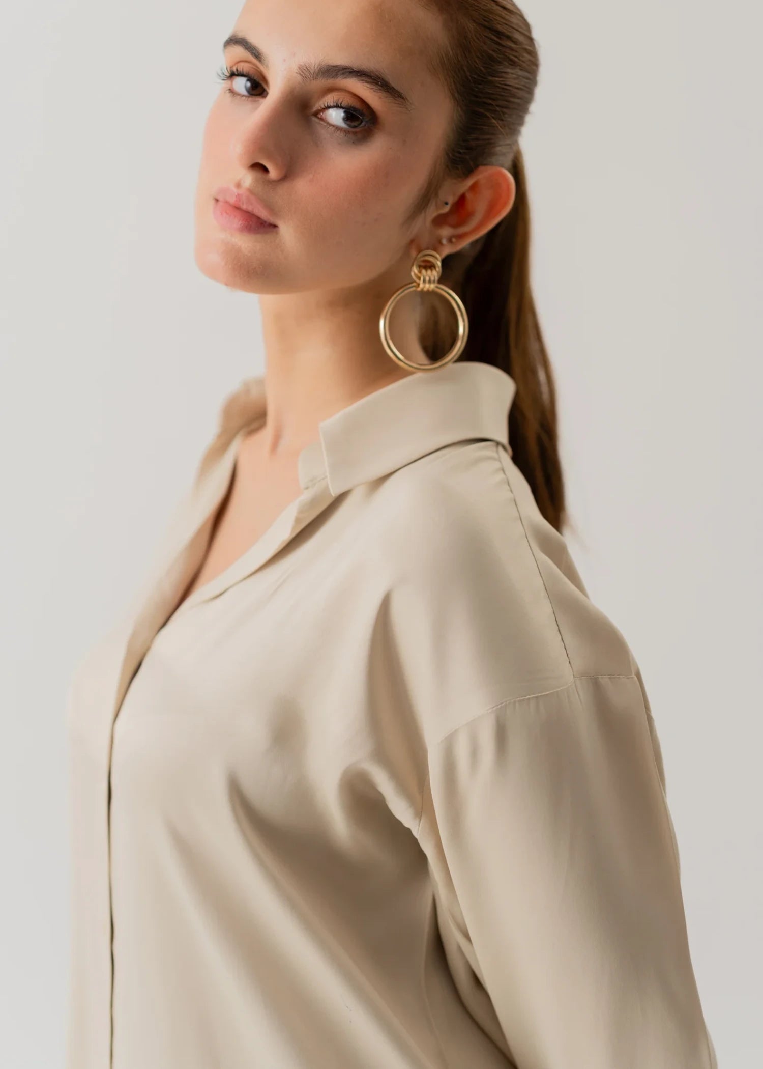 silk Top in Cream