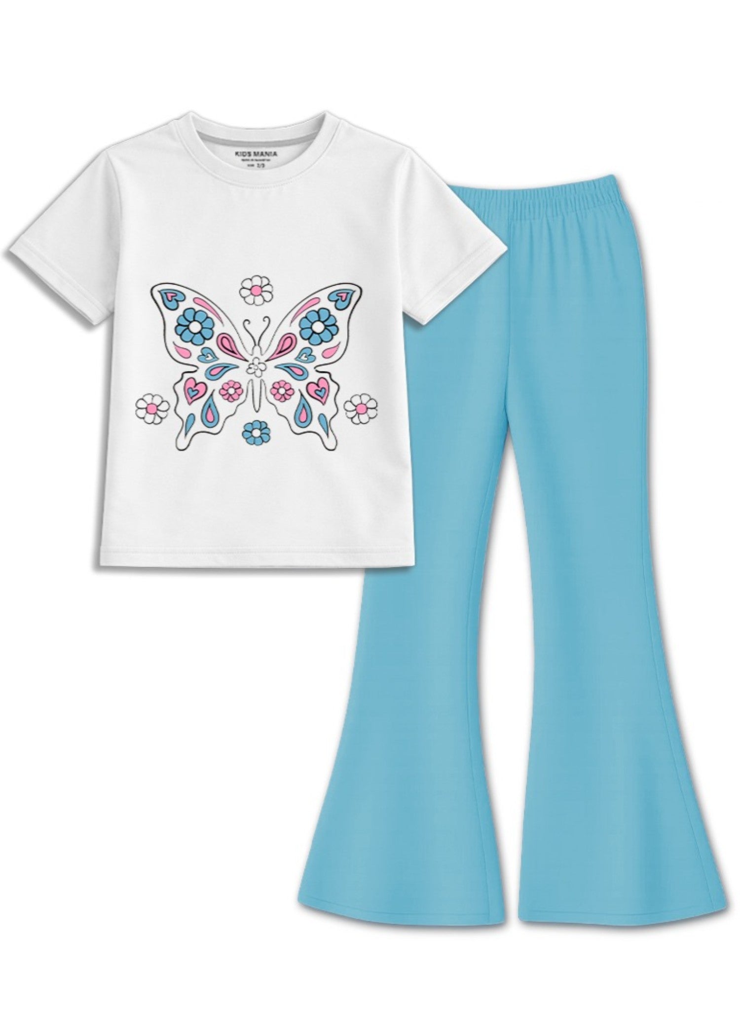 Co Ord Sets in White, sky blue