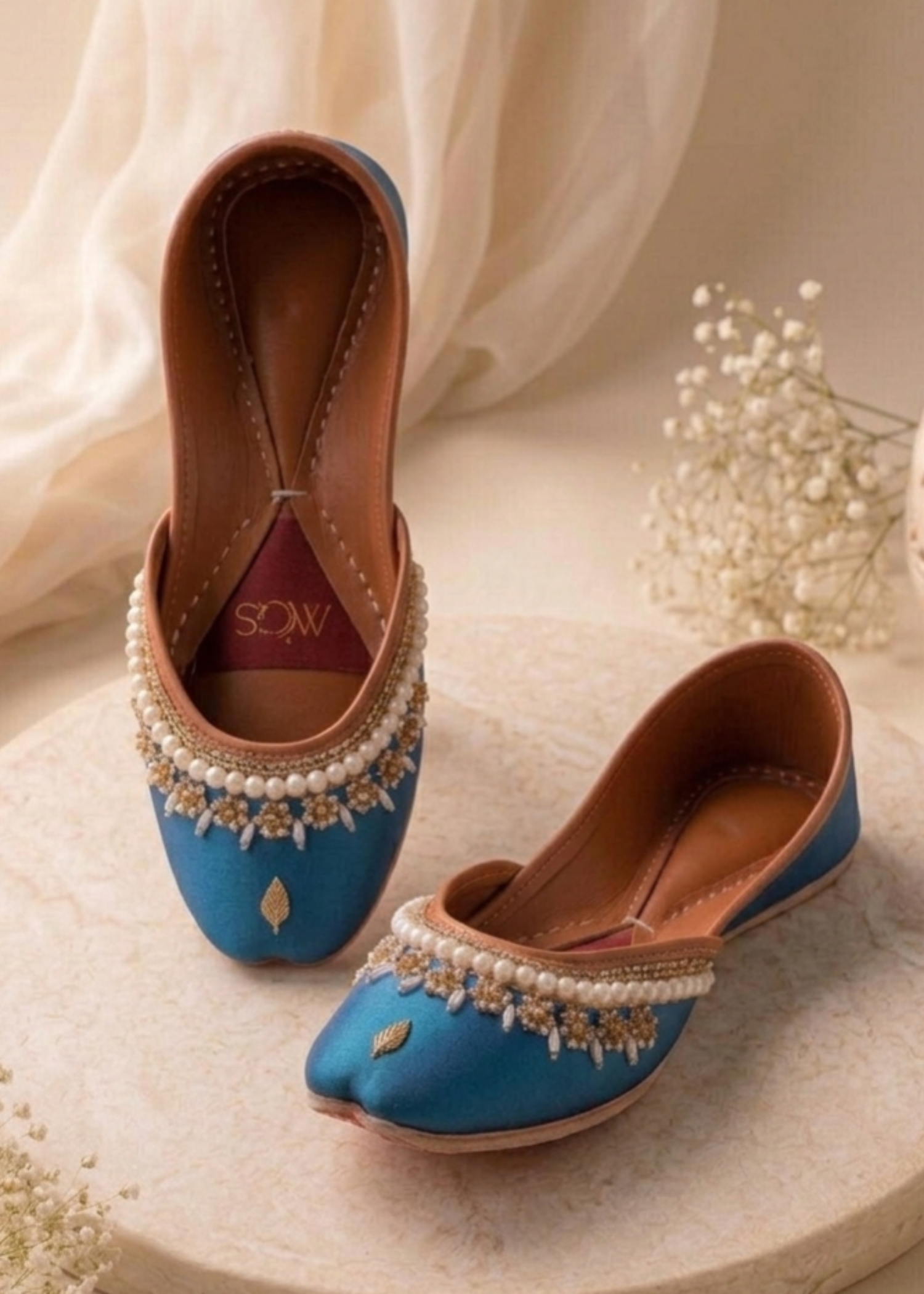 Khussa in Twilight blue by - High Quality Women Khussa KQY7589