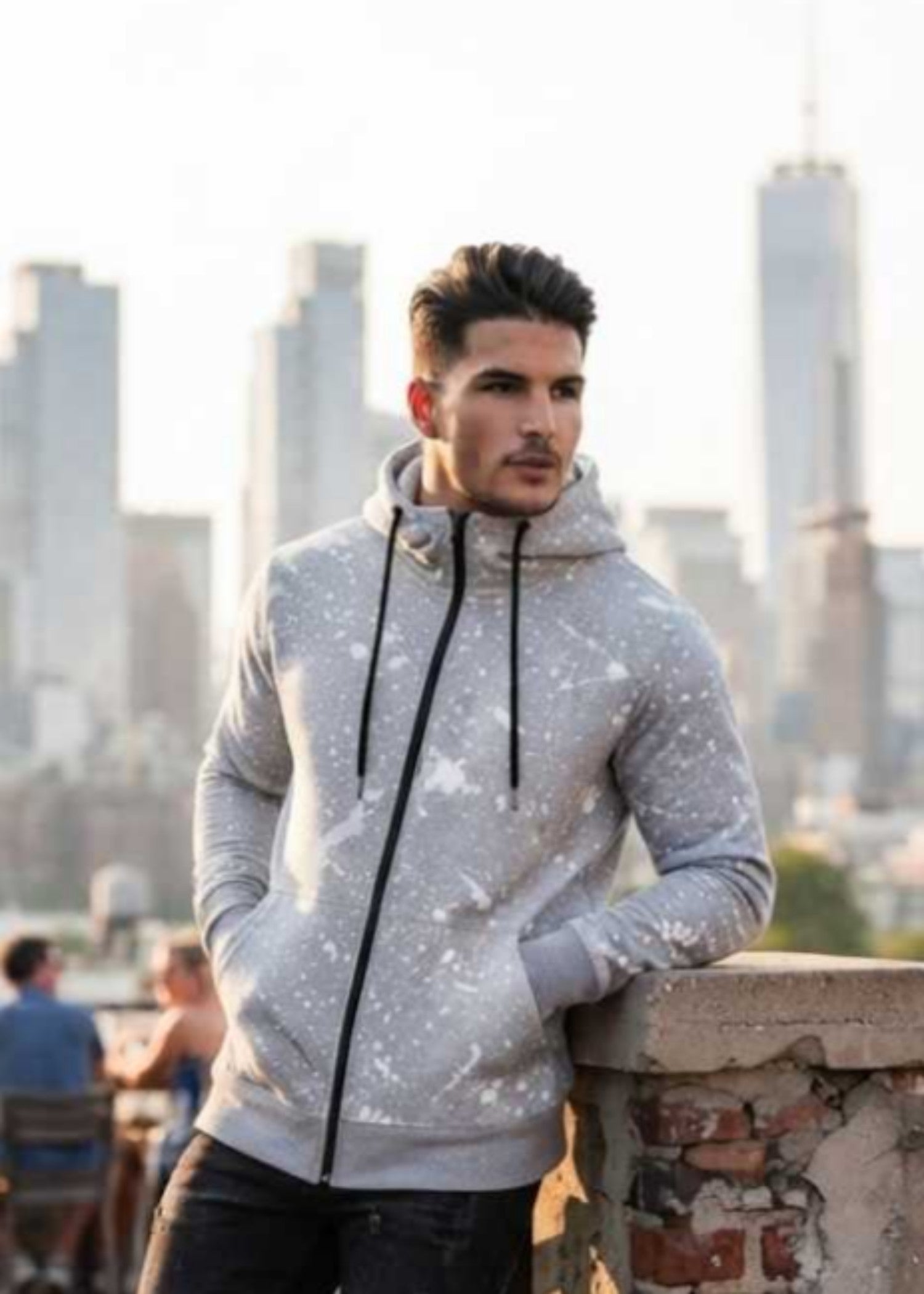 fleece Hoodie in Ash grey by Murafah