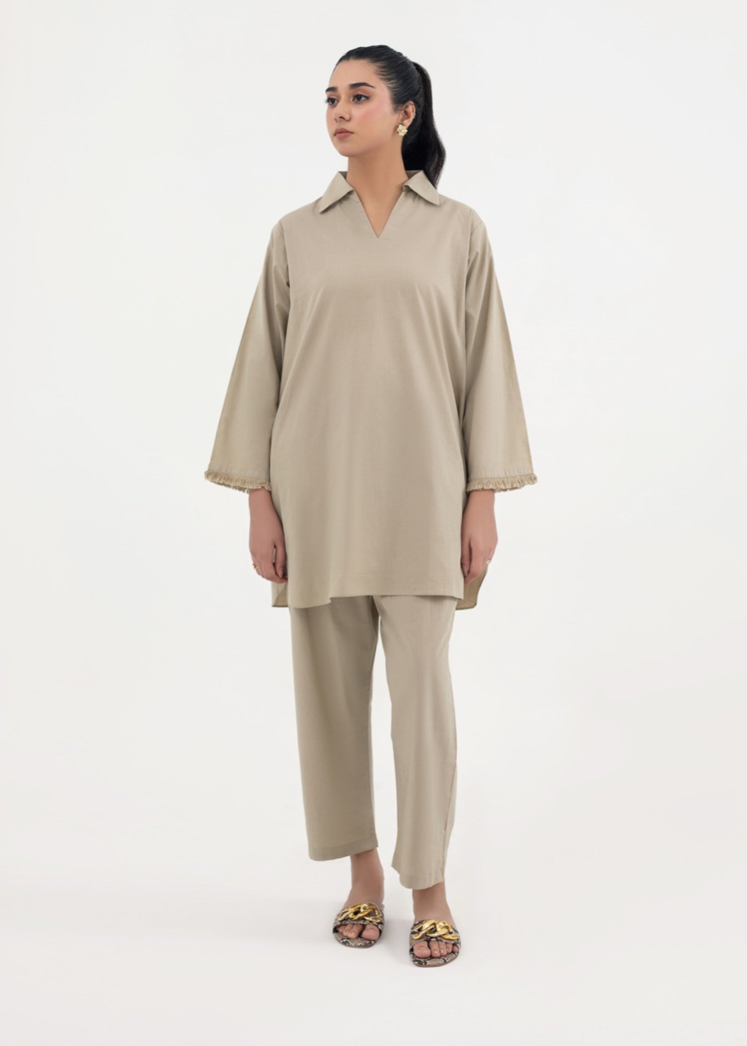 polycotton Co ord Sets in Beige