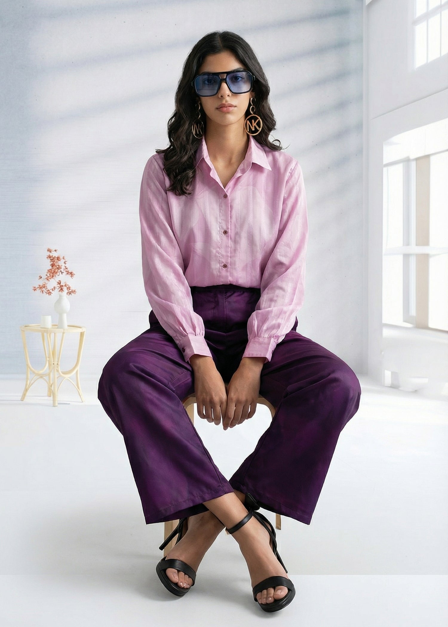 silk Co Ord Sets in Pink