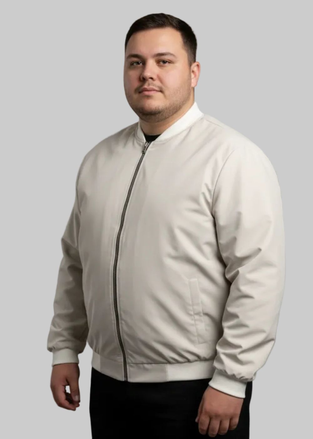 polyester Jacket in Ivory
