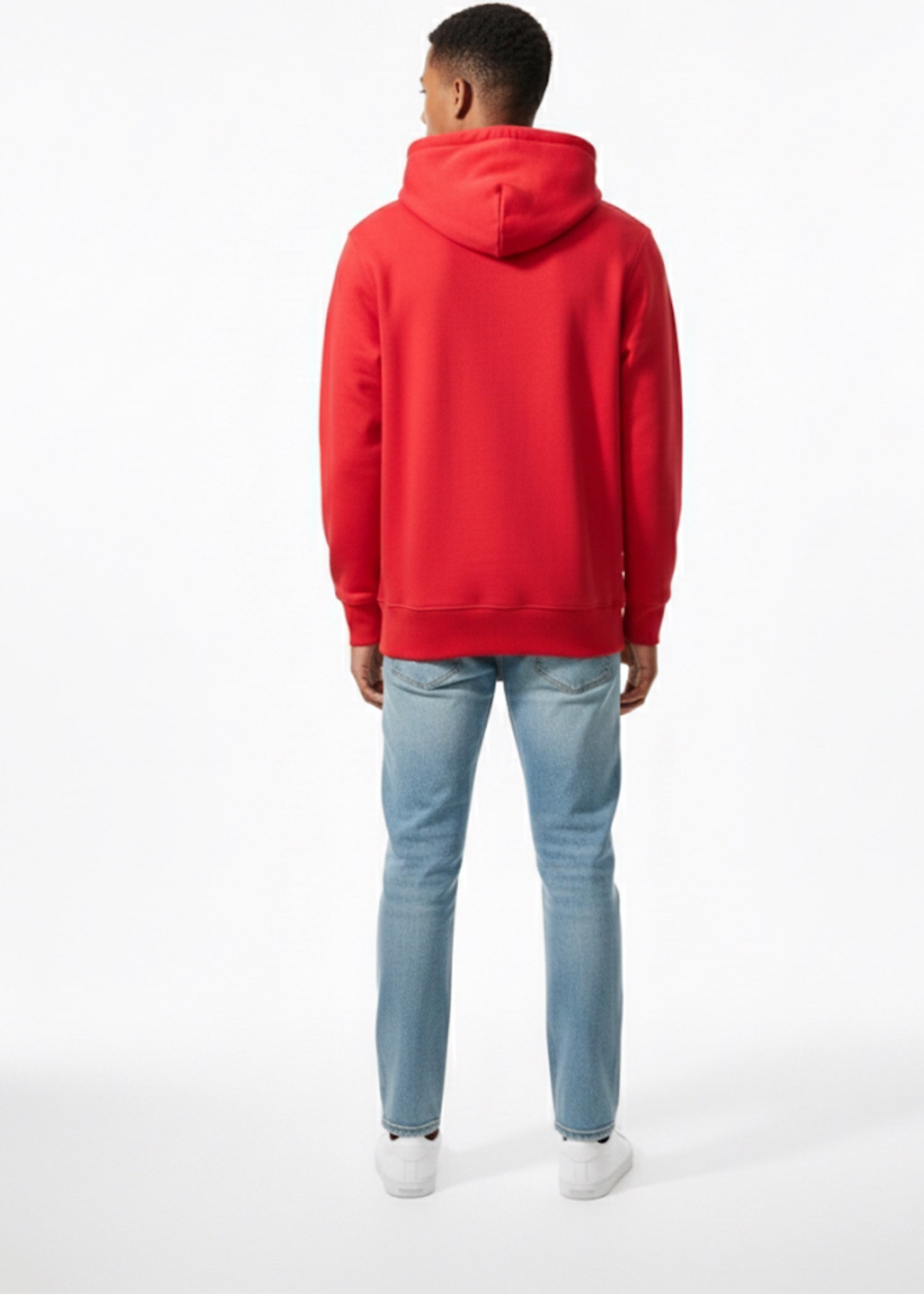 fleece Hoodie in Red