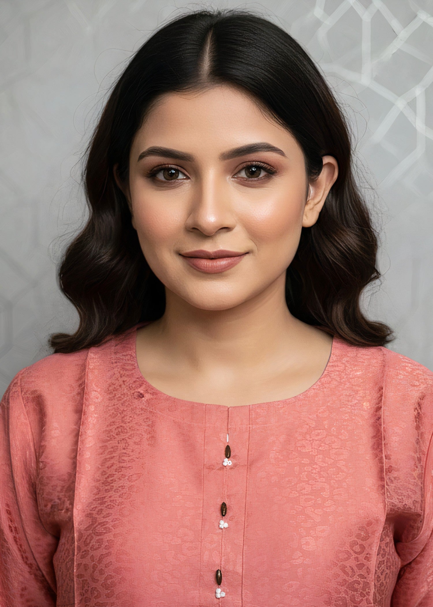 cotton Kurta Set in Salmon pink