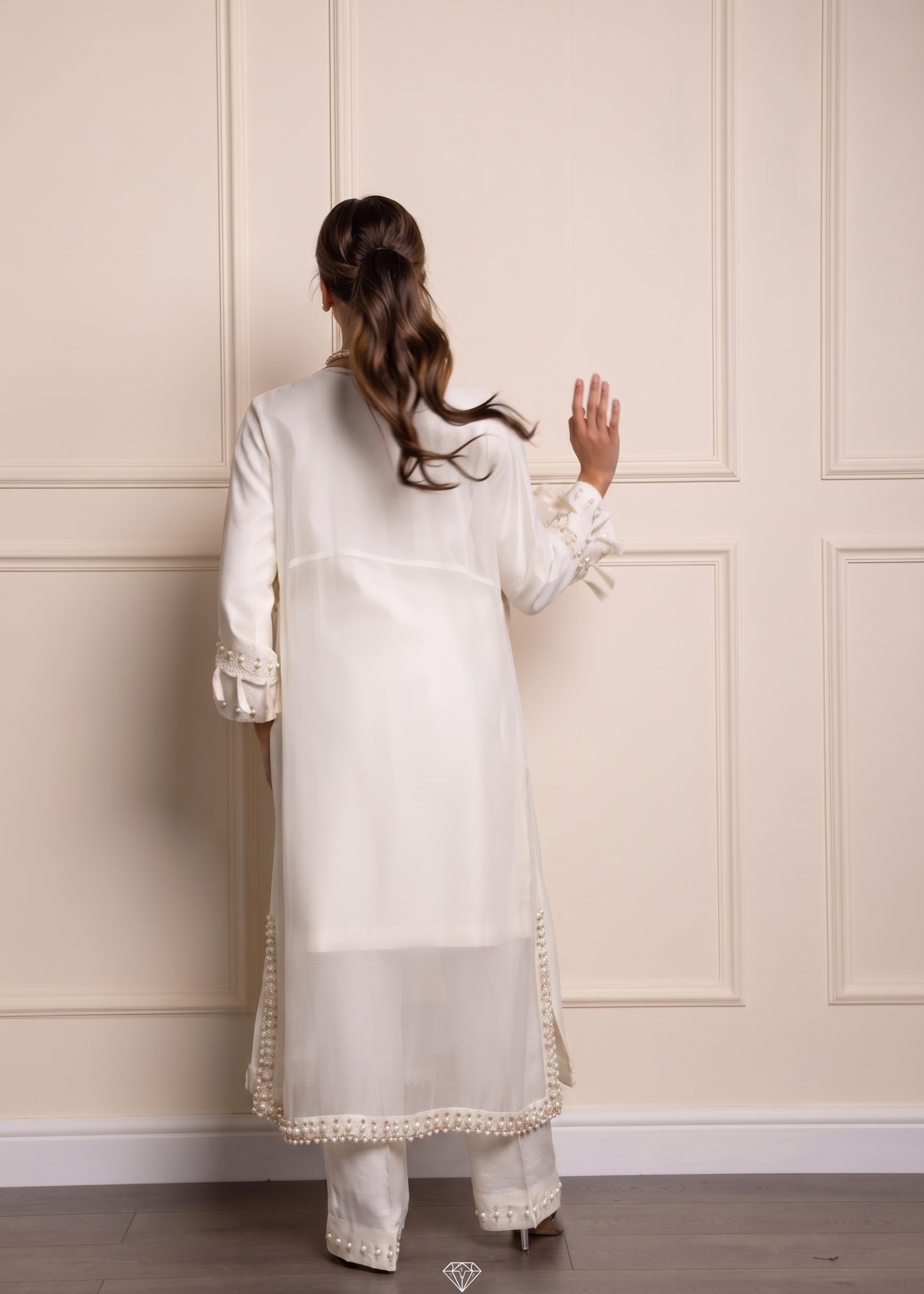 georgette Gown in Cream