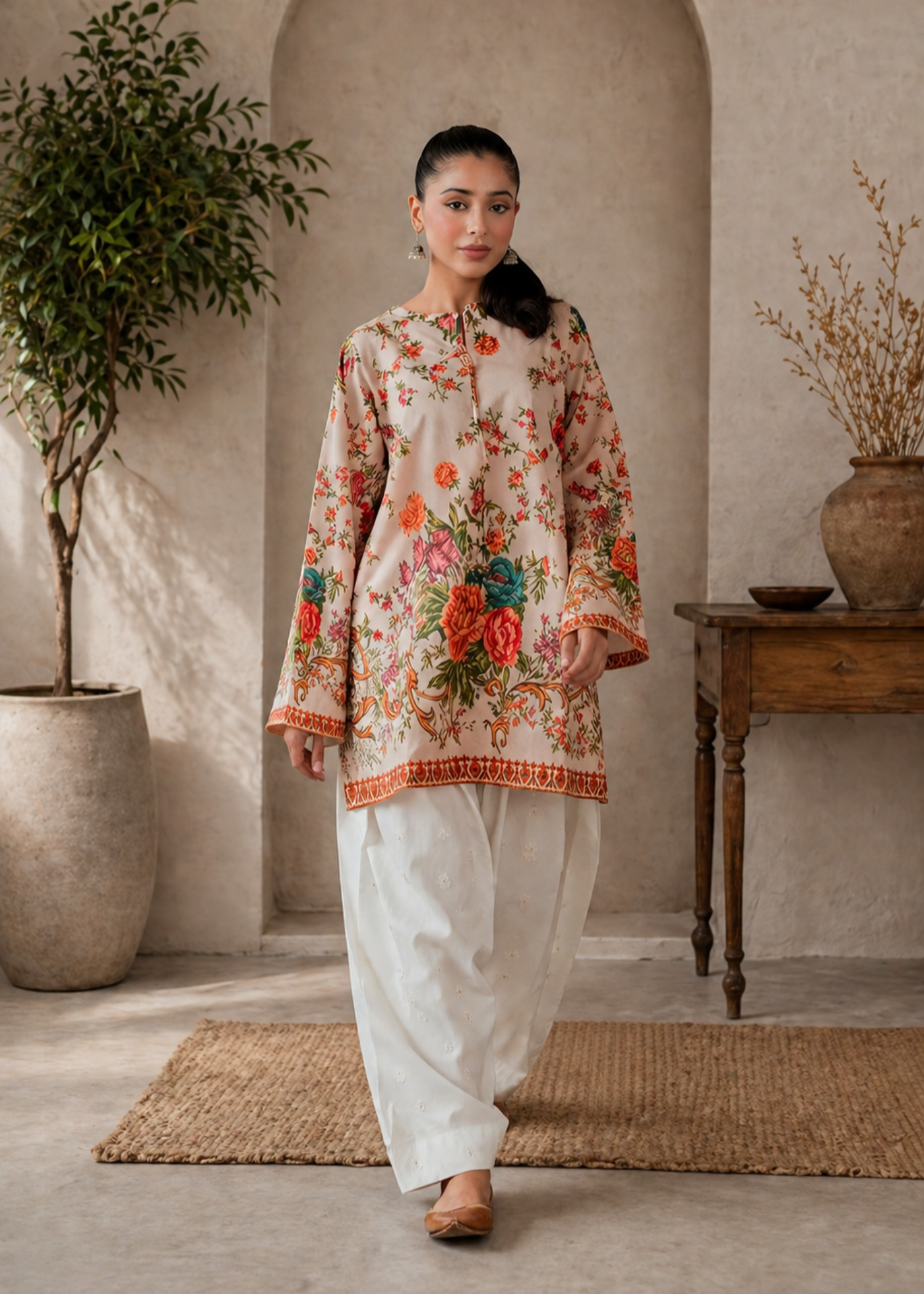 grip Kurta Set in Multi