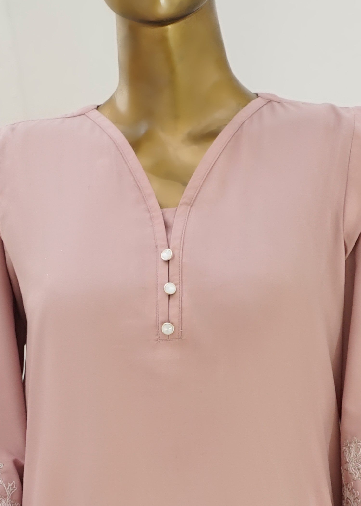 poly viscose Kurta Set in Pink