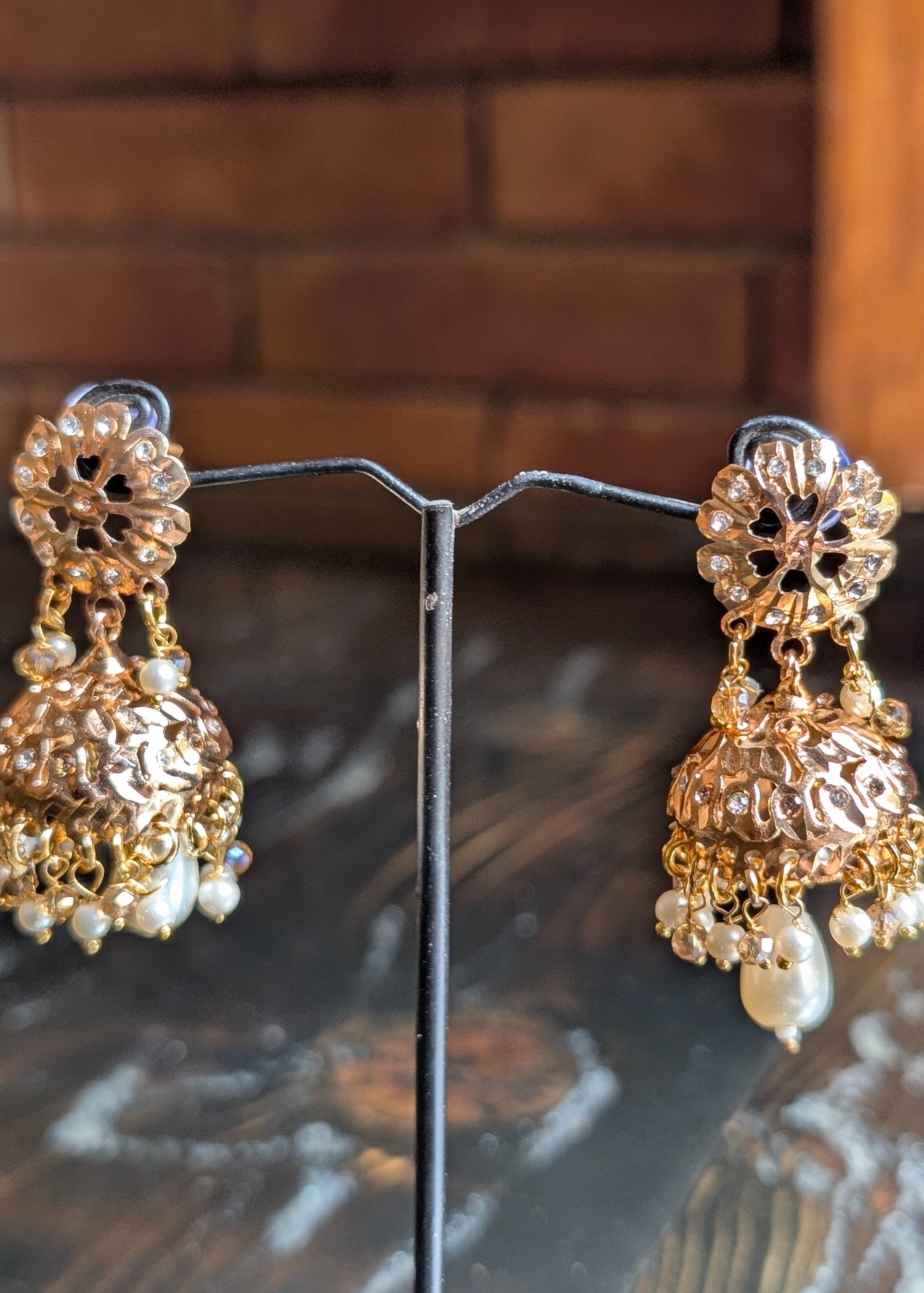 Earrings in Gold Color by - Trendy Women Earrings MBA8027