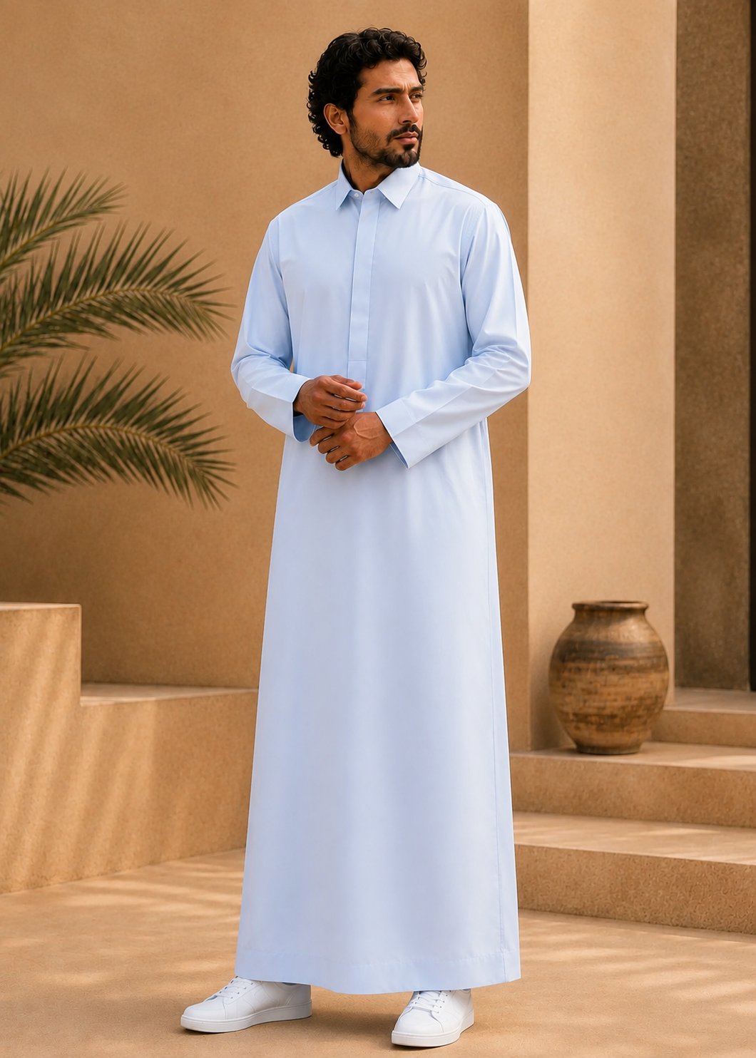 wash & wear Kurta in Sky blue