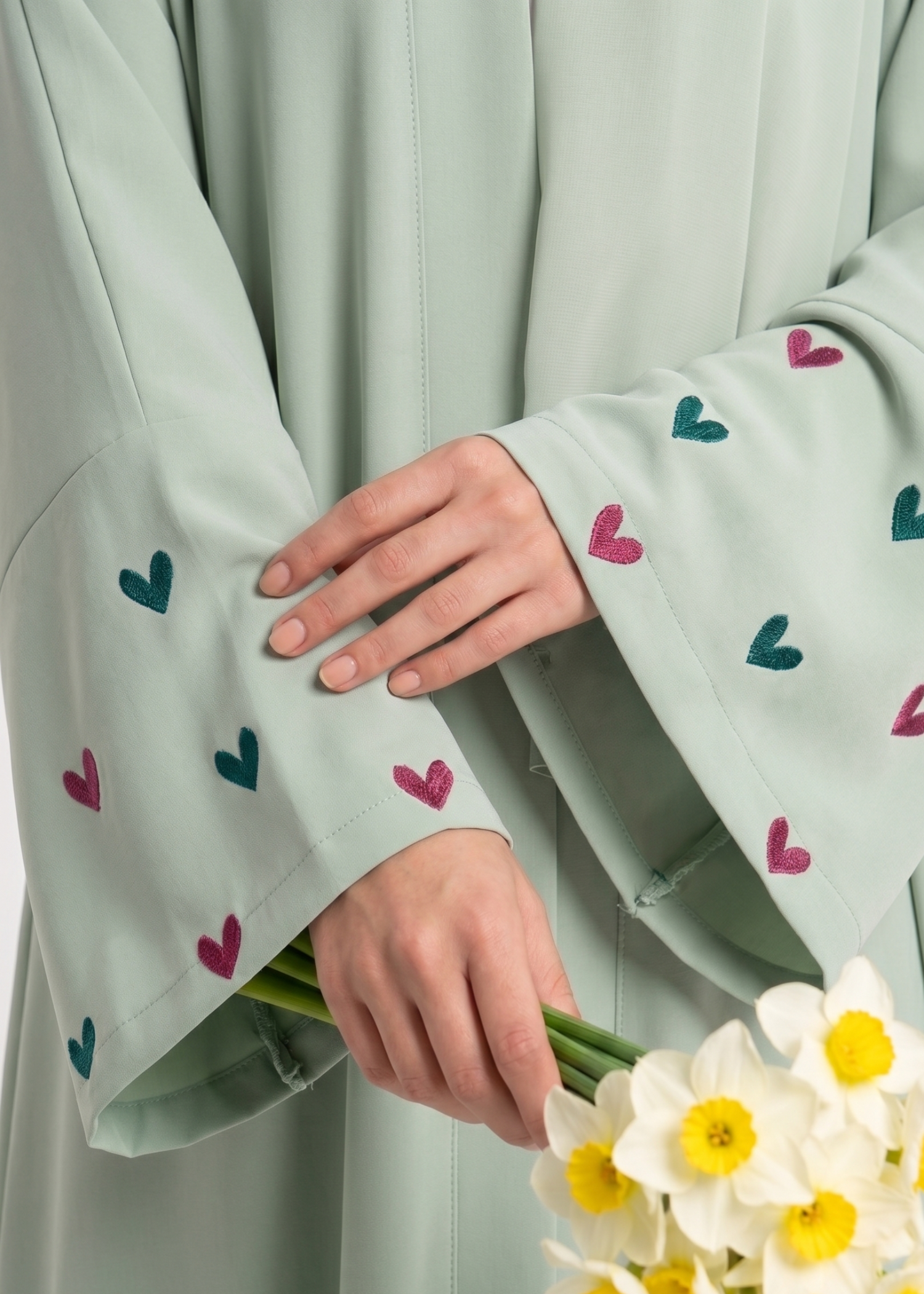 nidha Abaya in Moss green