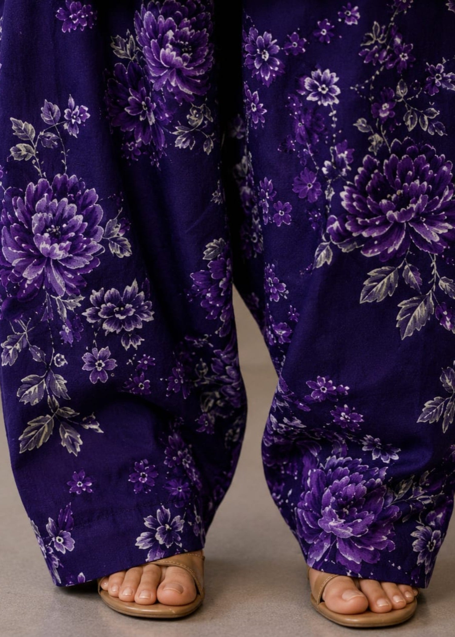 grip Kurta Set in Purple