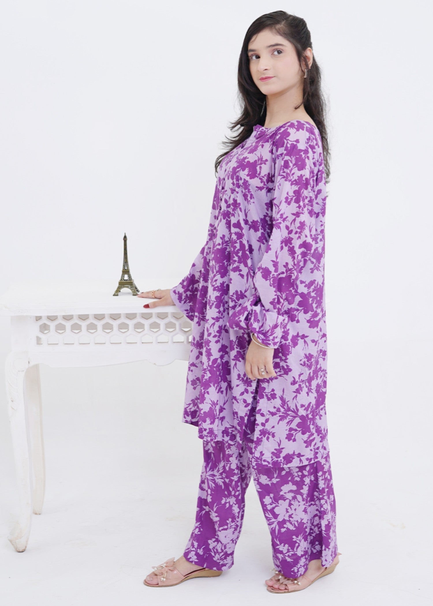 lawn Co Ord Sets in Bright lavender