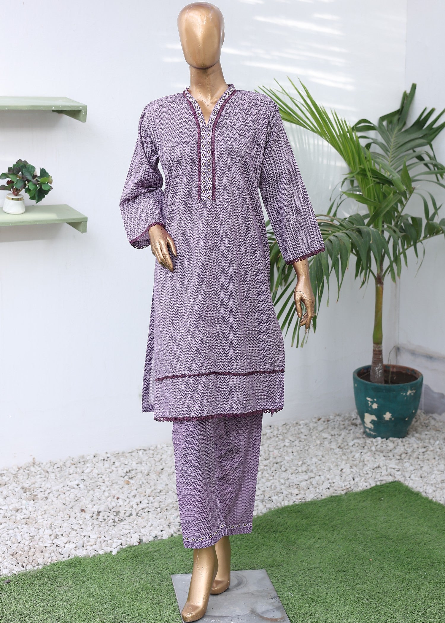 lawn Co Ord Sets in Plum
