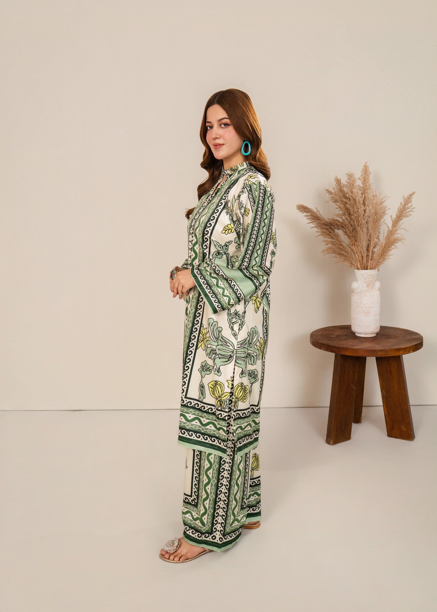 velvet Co Ord Sets in Pistachio green