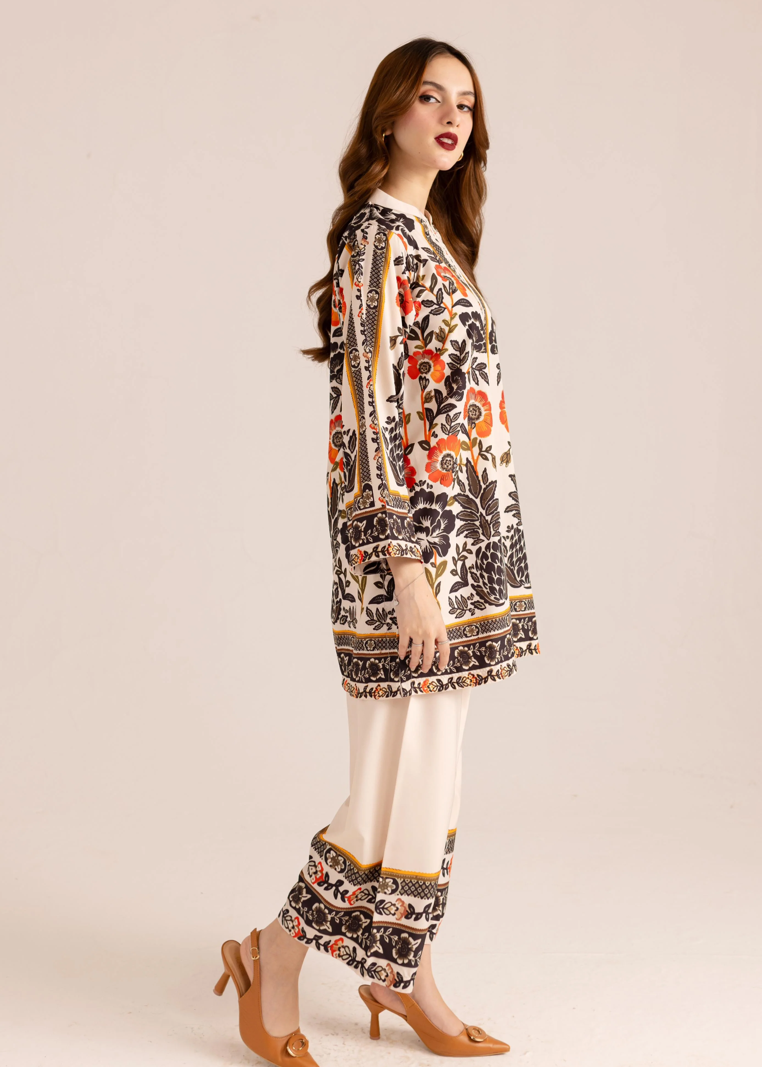 poly lawn Co Ord Sets in Wheat