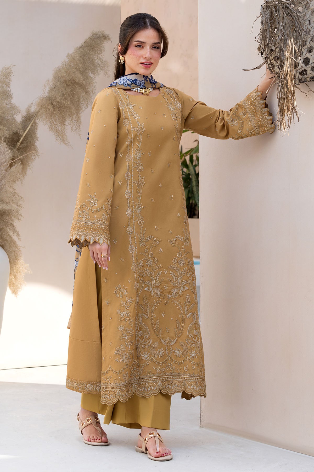 lawn Kurta Set in Cotton