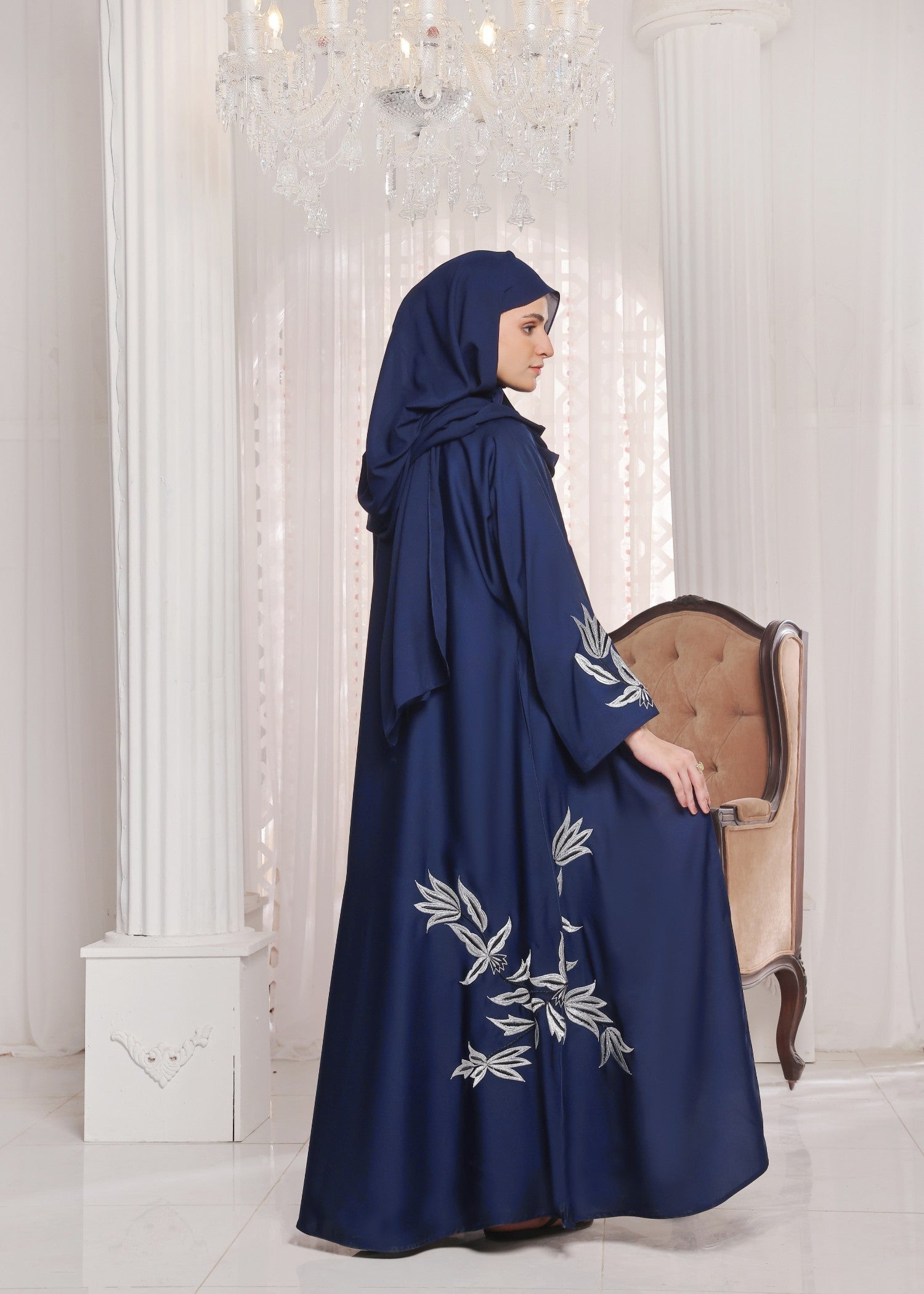 nidha Abaya in Dark blue