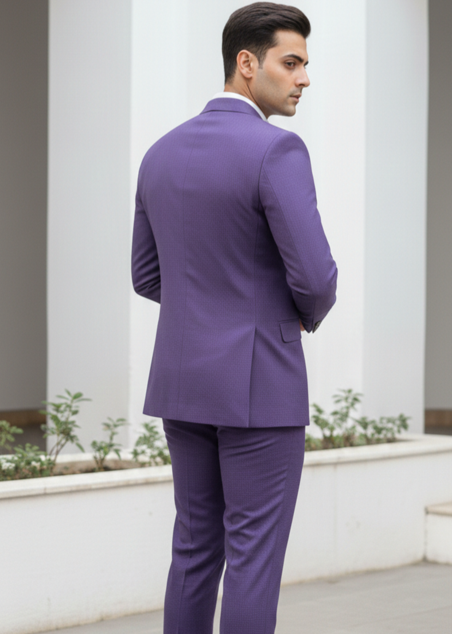 tropical Suits in Purple