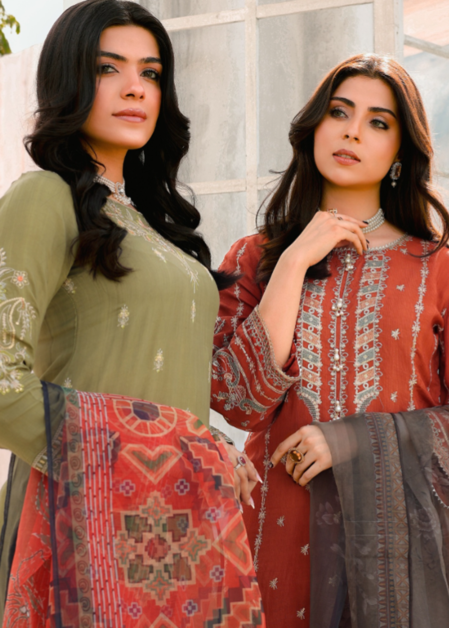 pk raw silk Kurti in Olive green