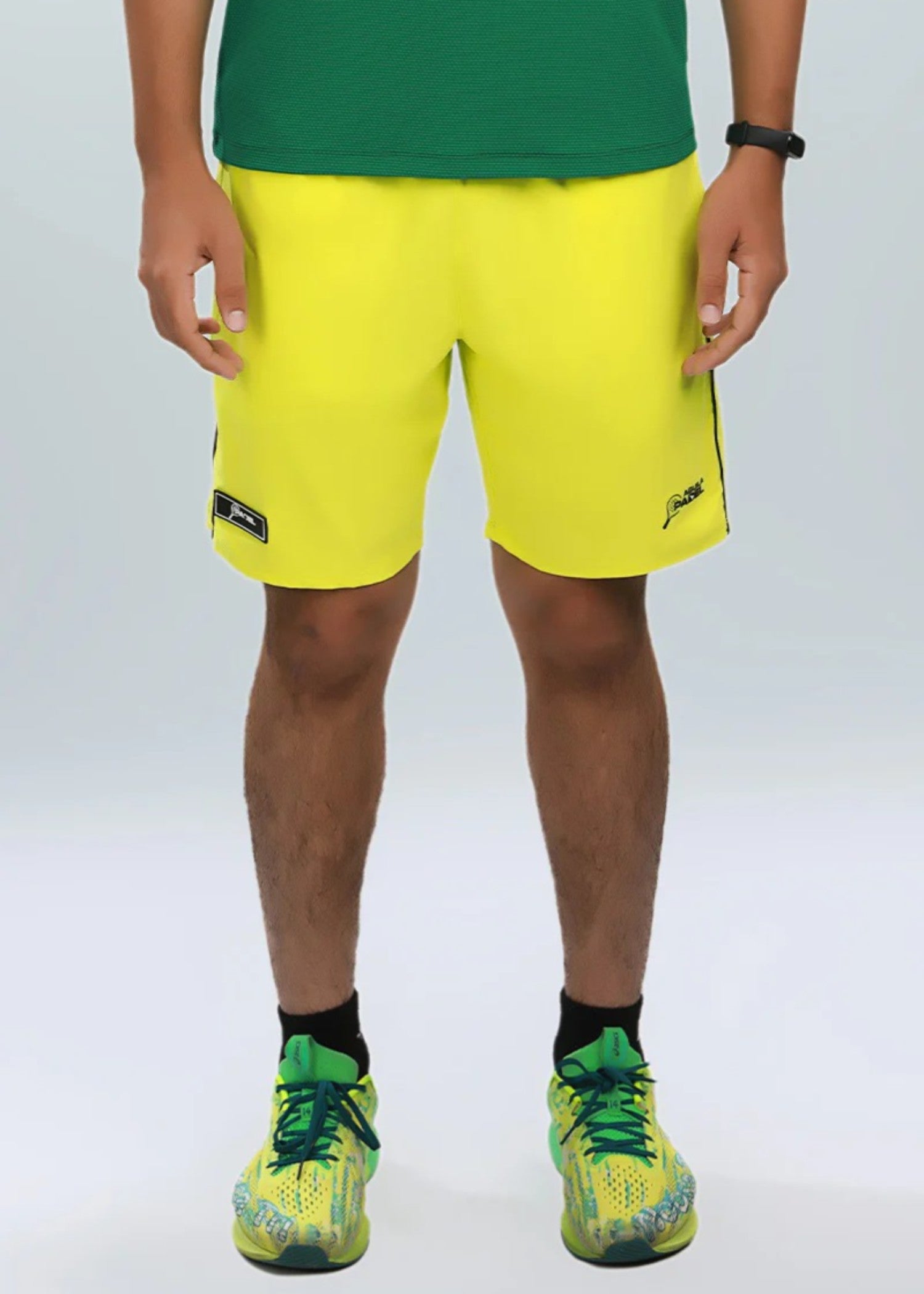 microfiber polyester Shorts in Yellow