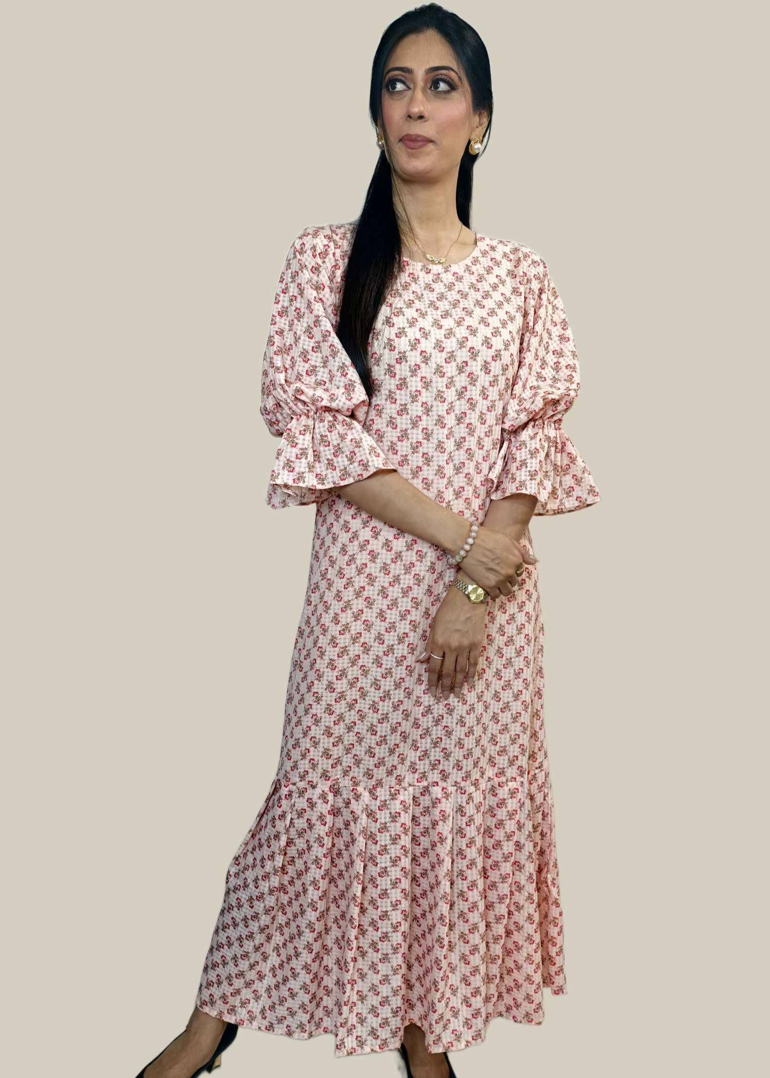 georgette Maxi in Pink