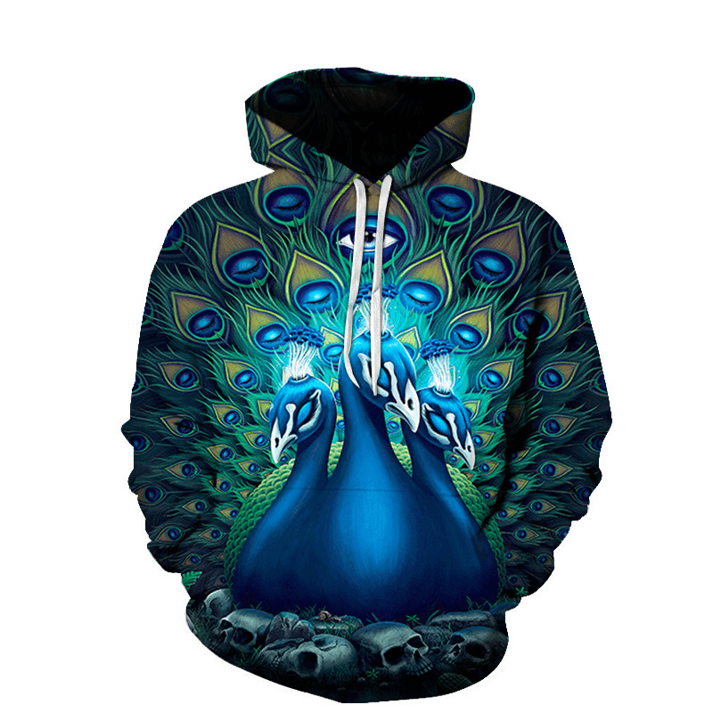 Manufacturer'S Supply European and American Spring and Autumn Models 3D Digital Printing Couple Sweater Casual Trend Hoodie Baseball Uniform