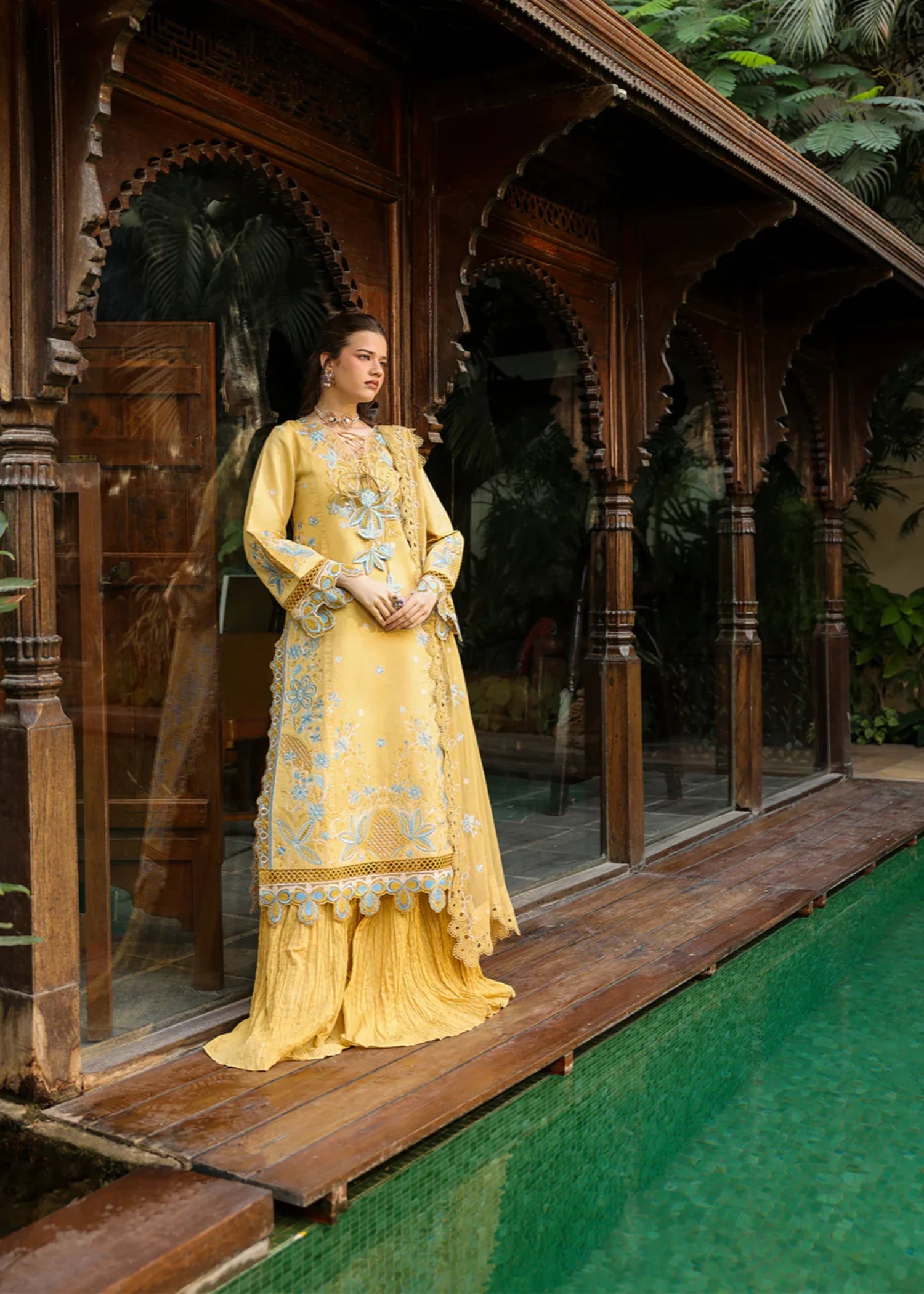 lawn Unstitched in Gold