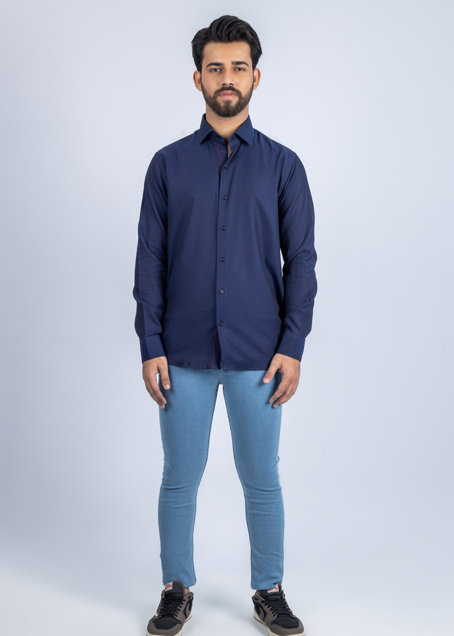 cotton Casual Shirt in Ink