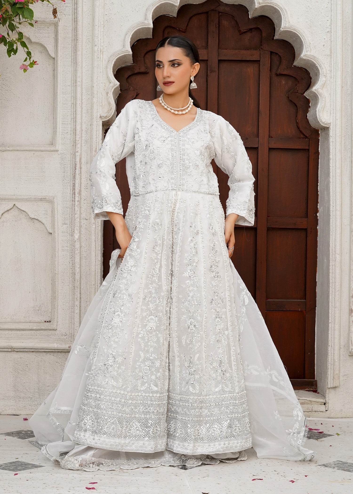 organza Maxi in White