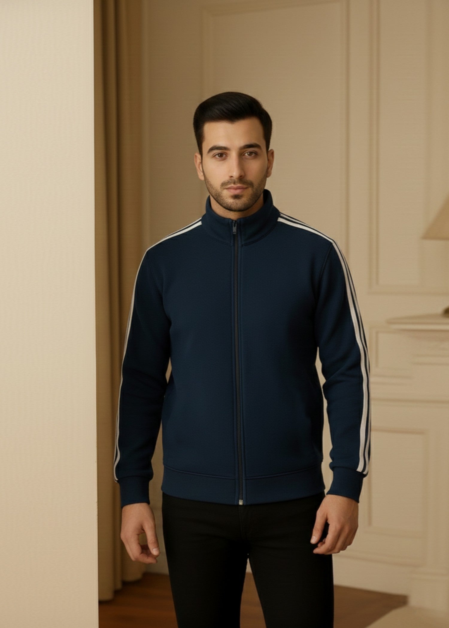 fleece Jacket in Navy blue