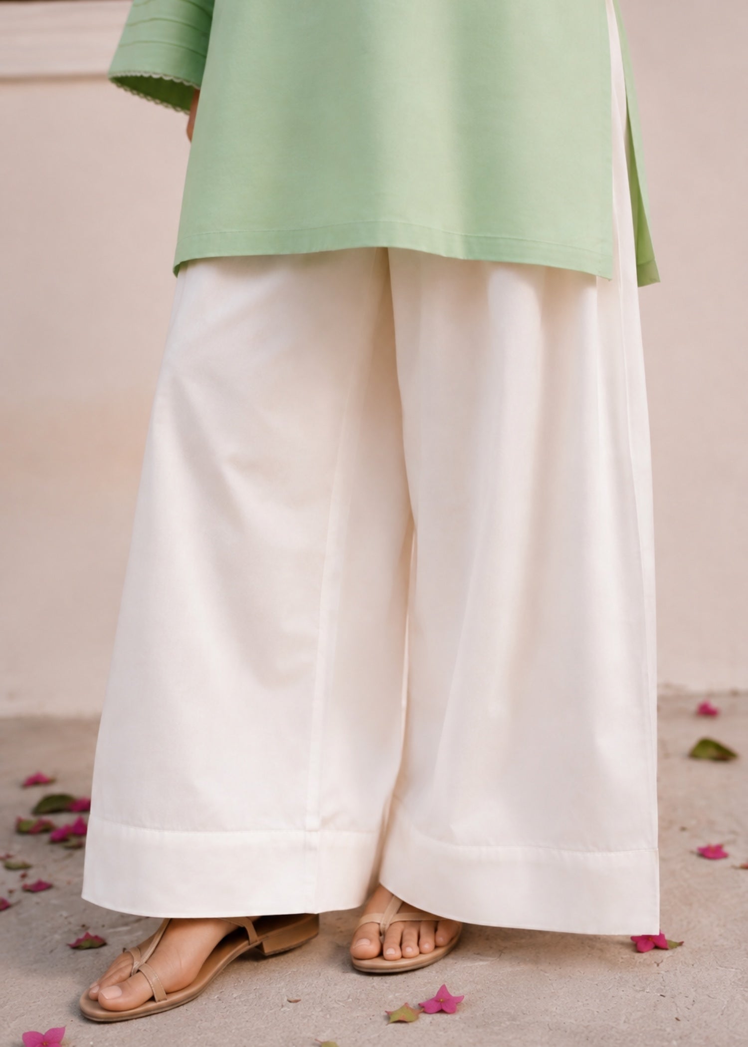 lawn cotton Kurta Set in Mint green