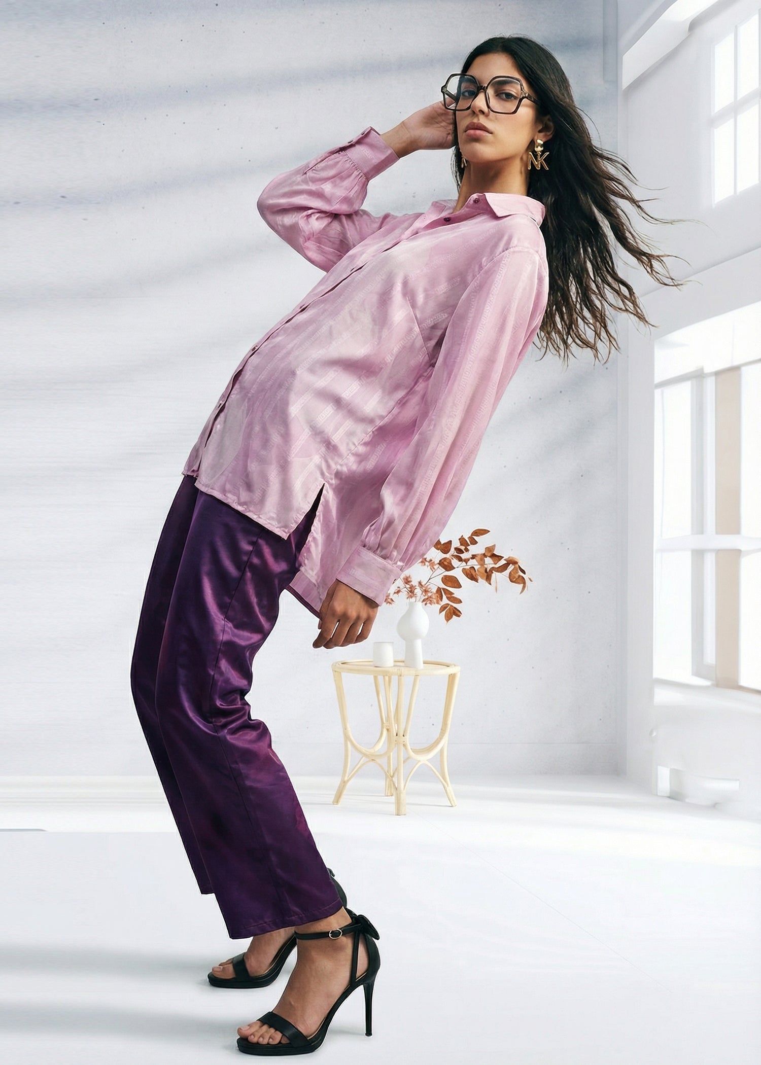 silk Co Ord Sets in Pink
