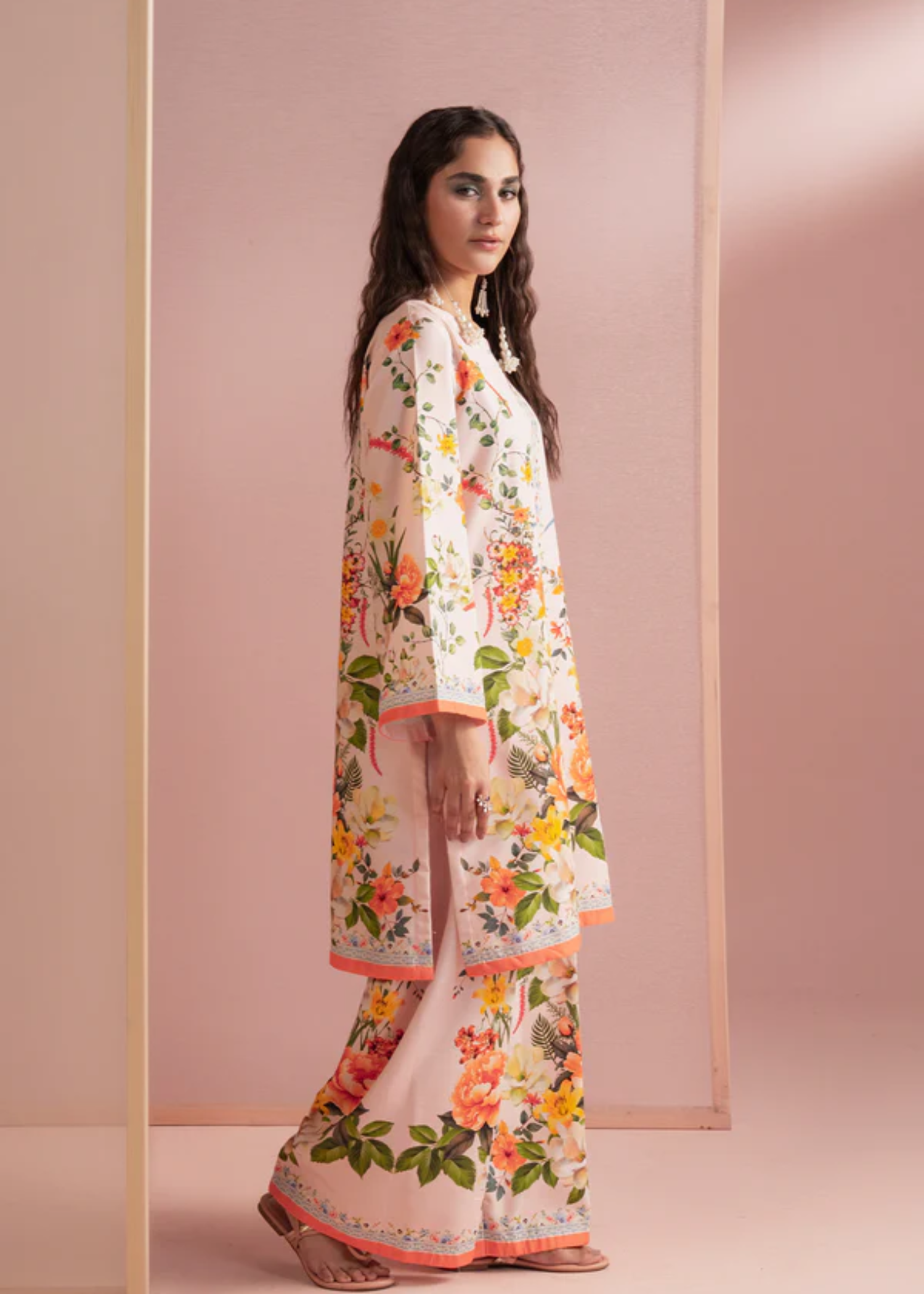 twill khaddar Co Ord Sets in Multi