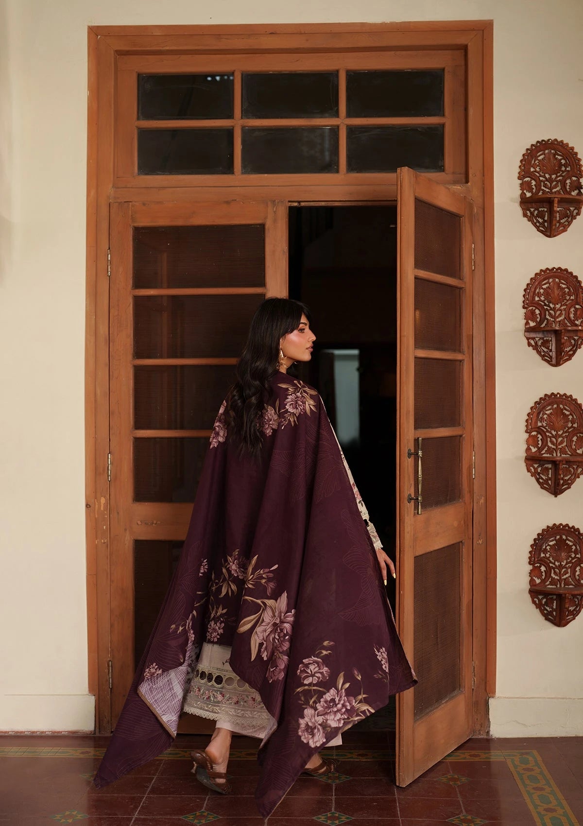 lawn Kurta Set in Alabaster