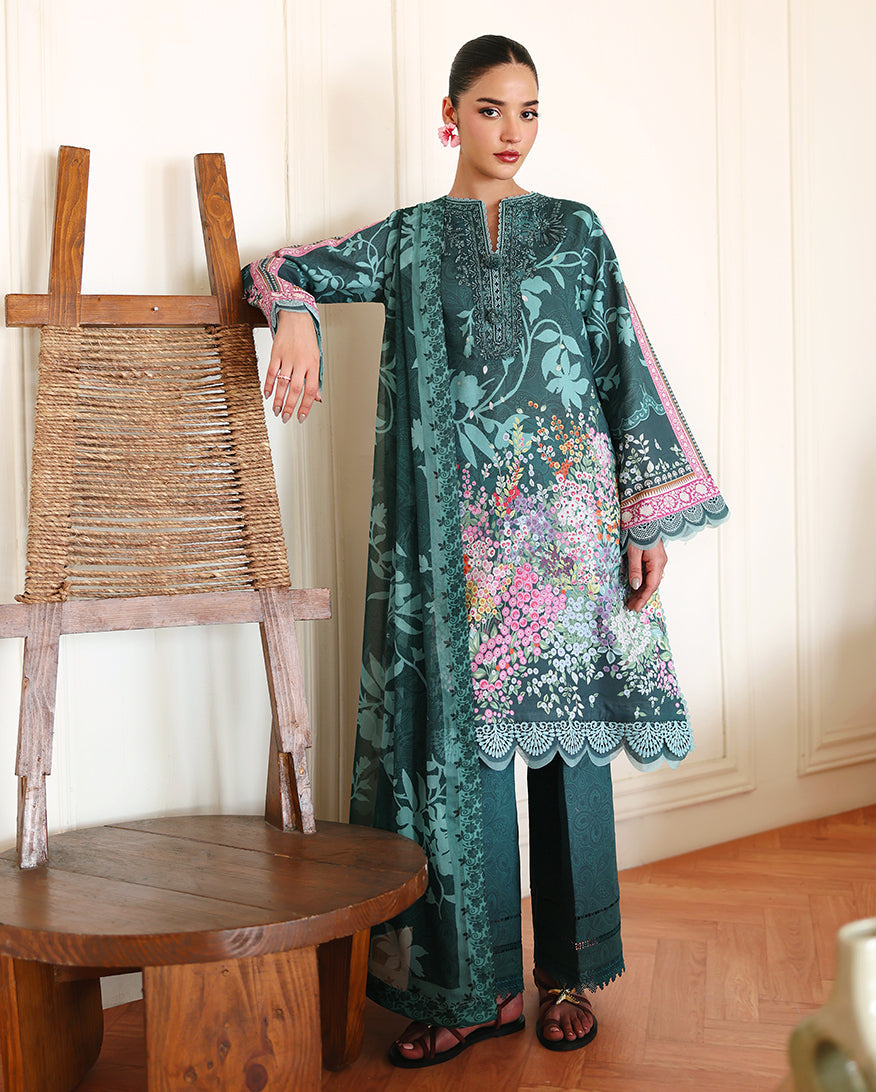 Eclat Garden Printed Lawn – Buttercup Bloom