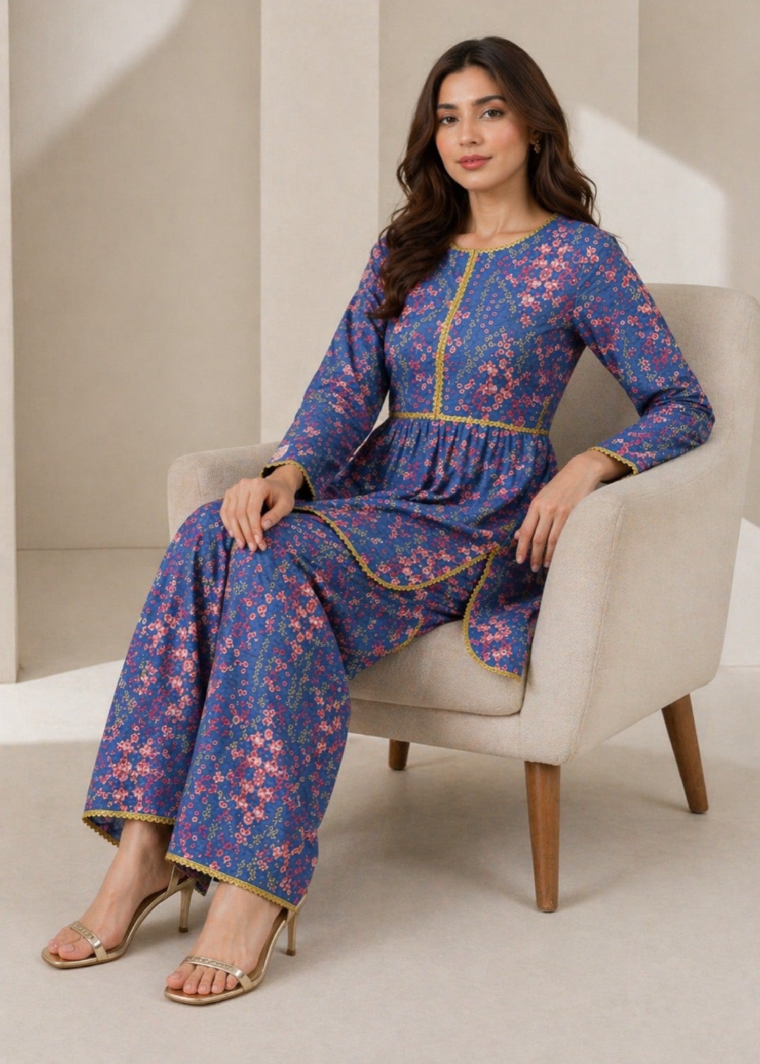organza Co Ord Sets in Purple mountain majesty