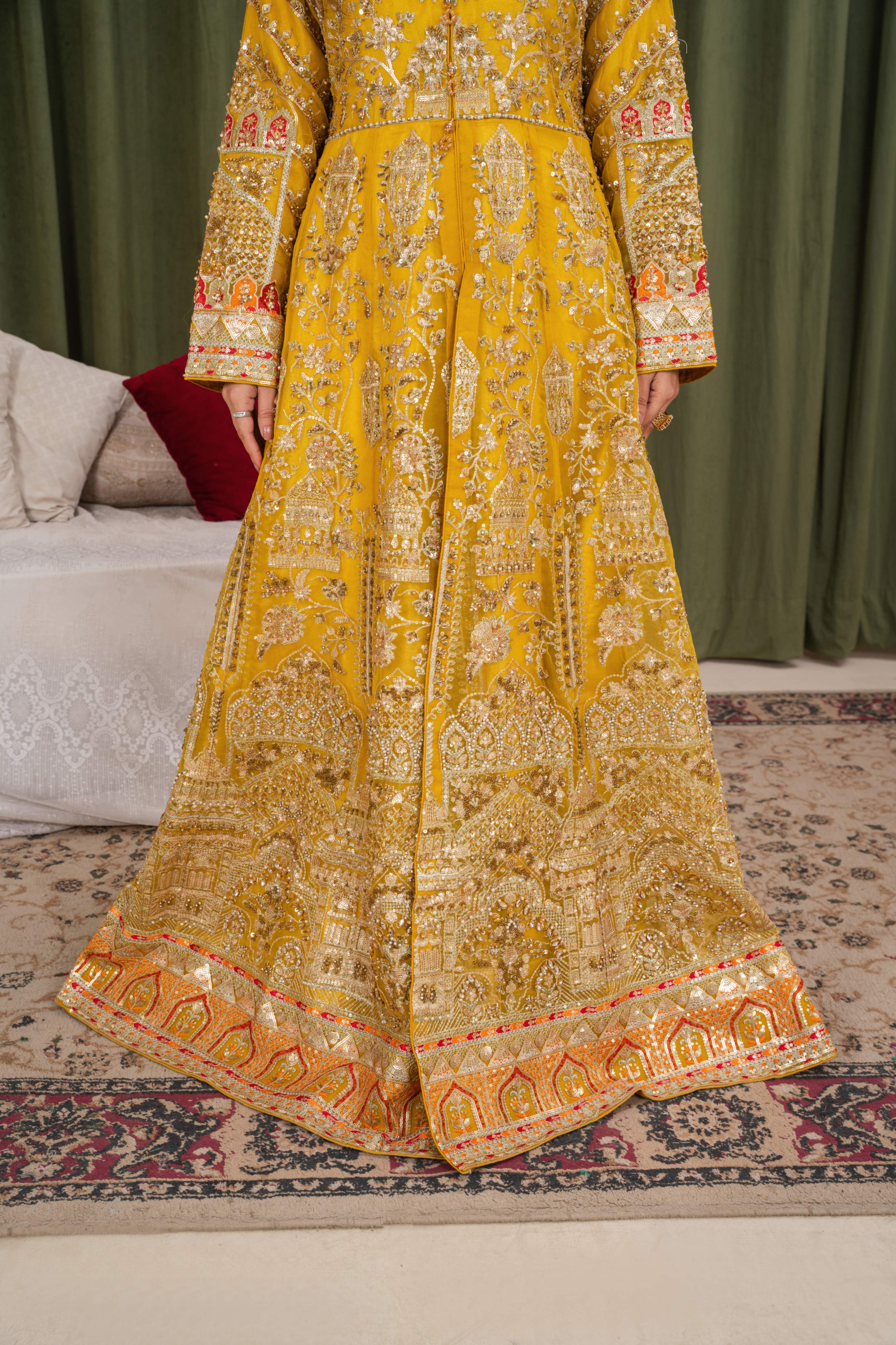 organza Maxi in Golden orange