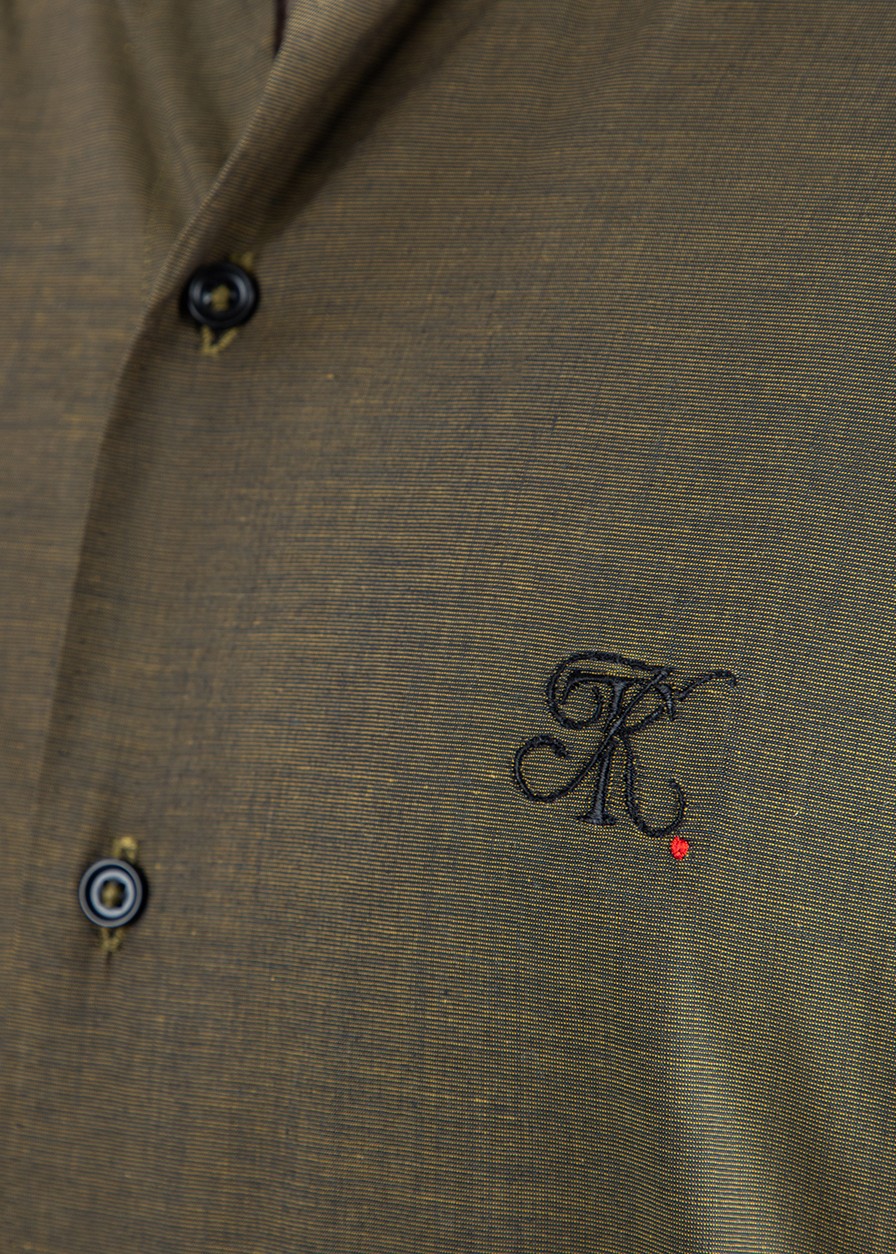cotton Casual Shirt in Olive green