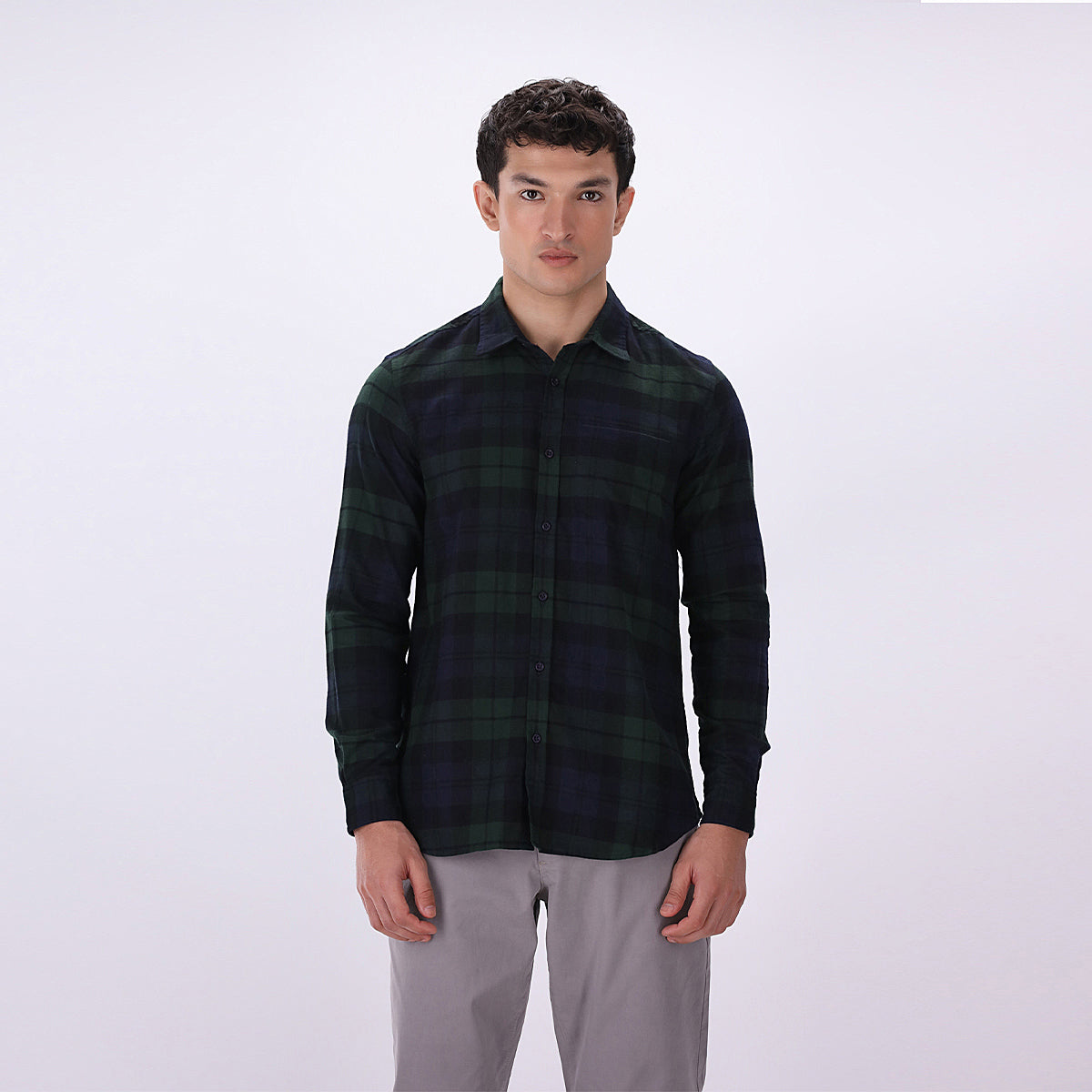 cotton dobby Formal Shirt in Apple green