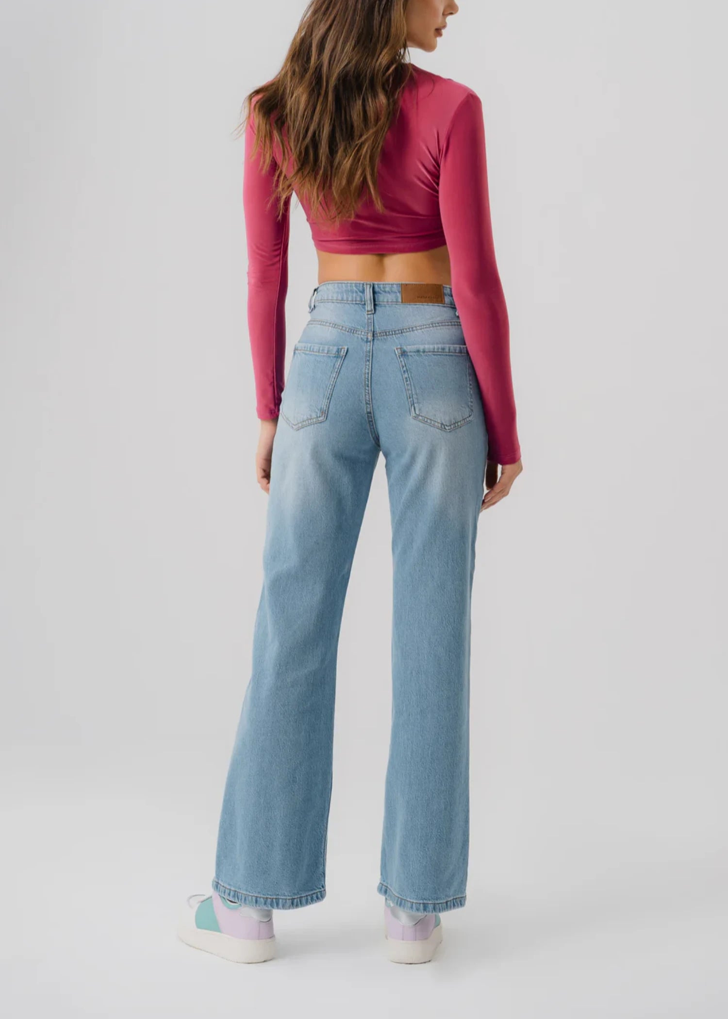 cotton Jeans in Powder blue