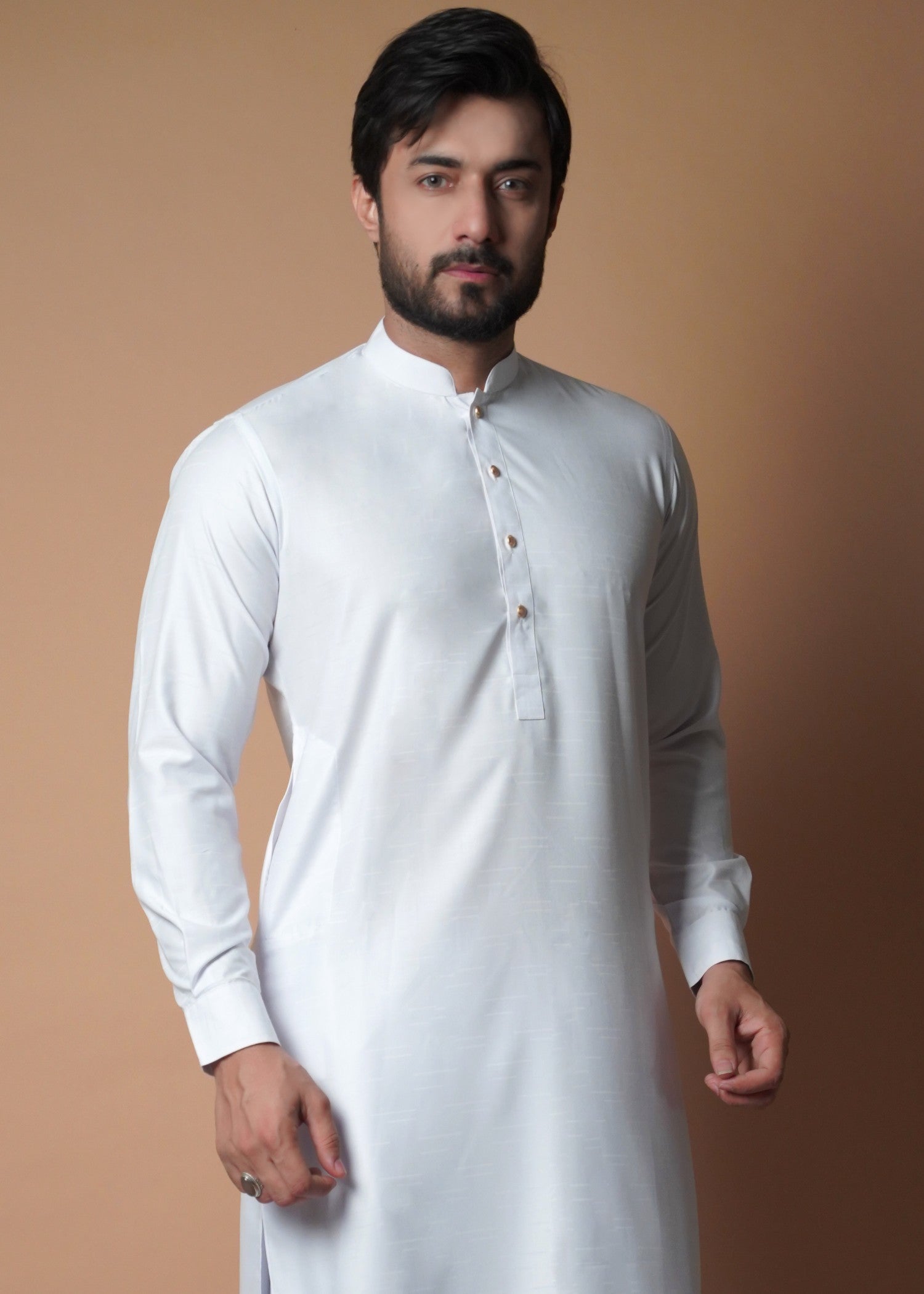 cotton viscose Shalwar Kameez in White