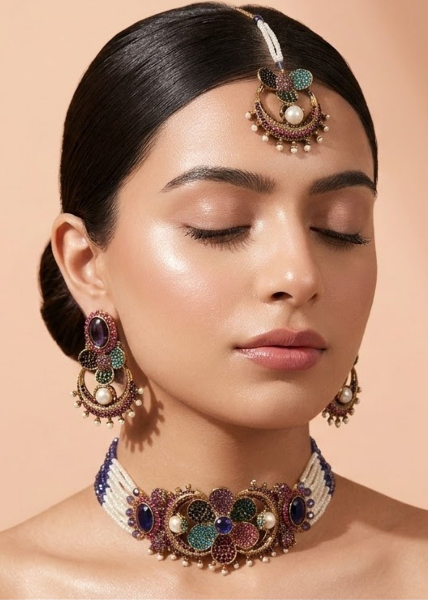 Choker in Multi Color by - Trendy Women Choker IFZ4494