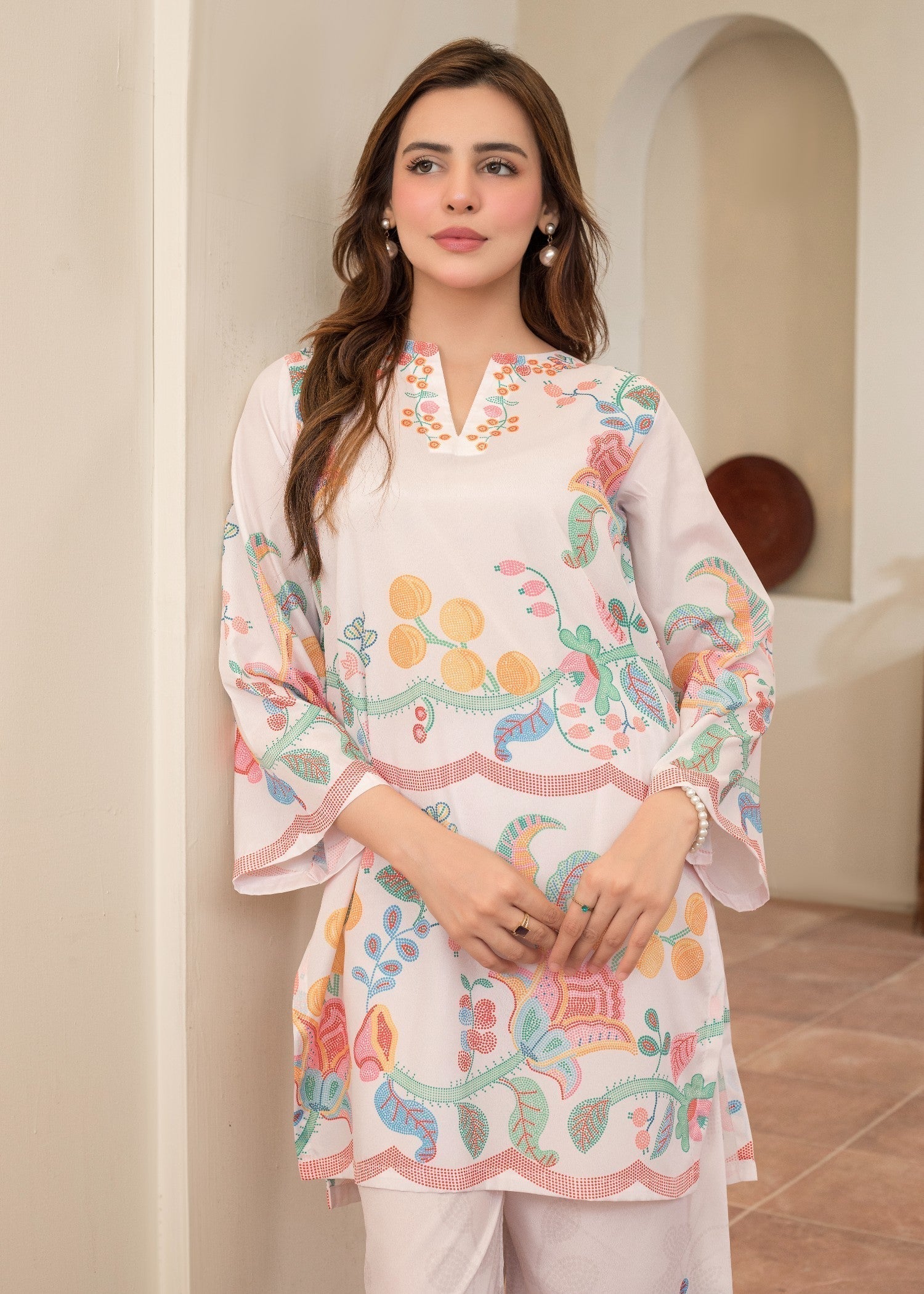 polyester crepe Co Ord Sets in Light pink